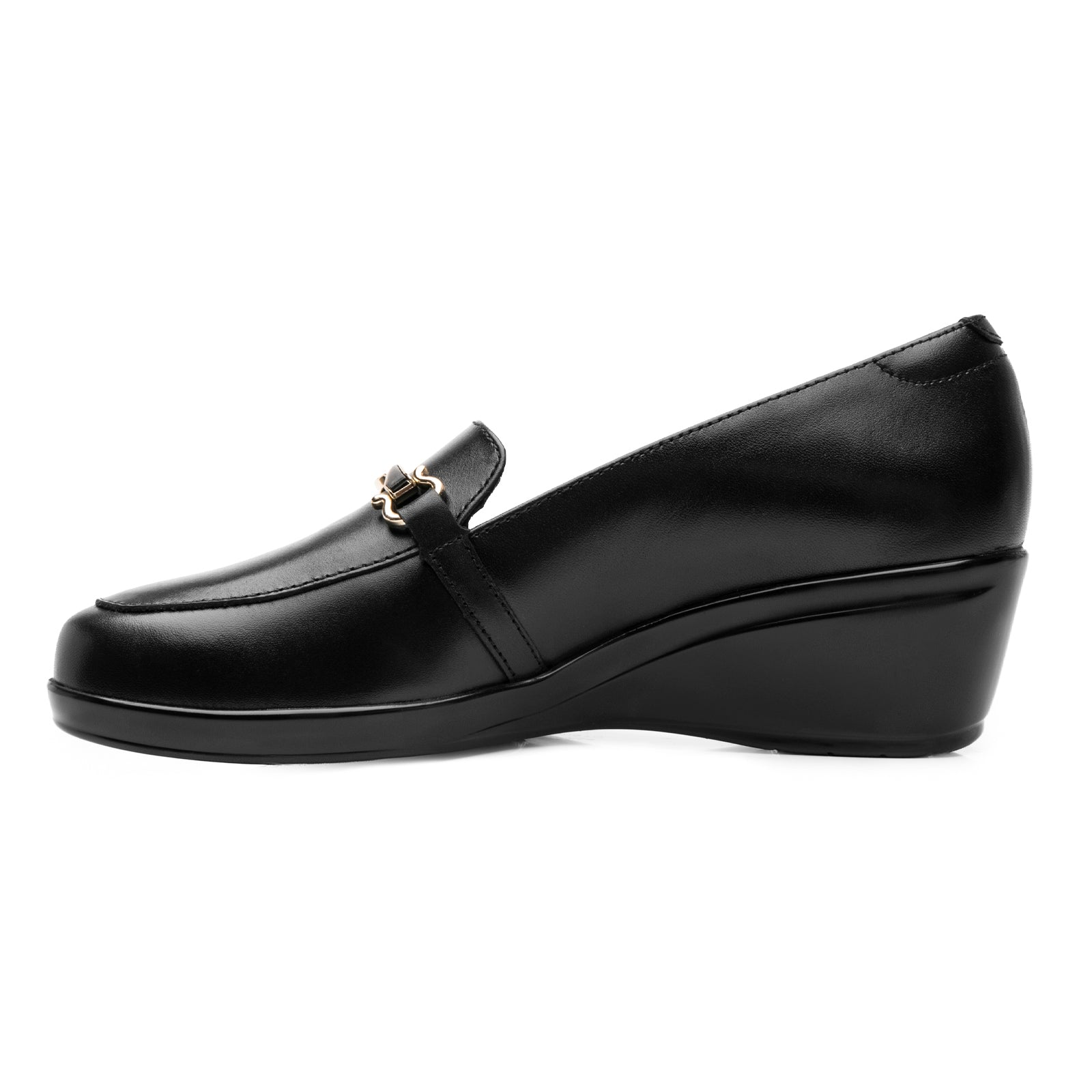 Zapato Mocasín Confort Tacón Cuña Para Dama Flexi 45233 Negro