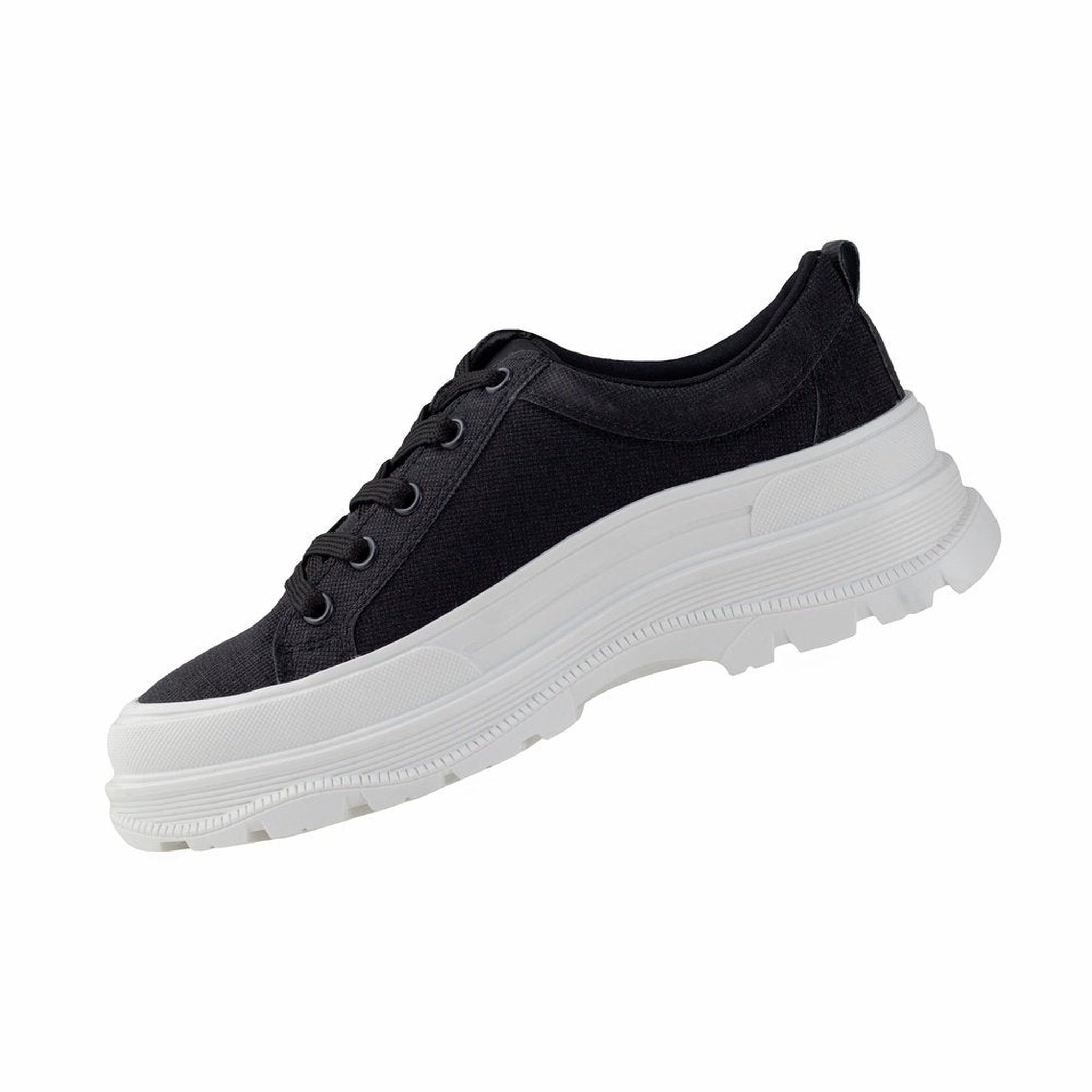 Tenis Confort Negro Urbano Capa De Ozono Tela 652001 Mujer