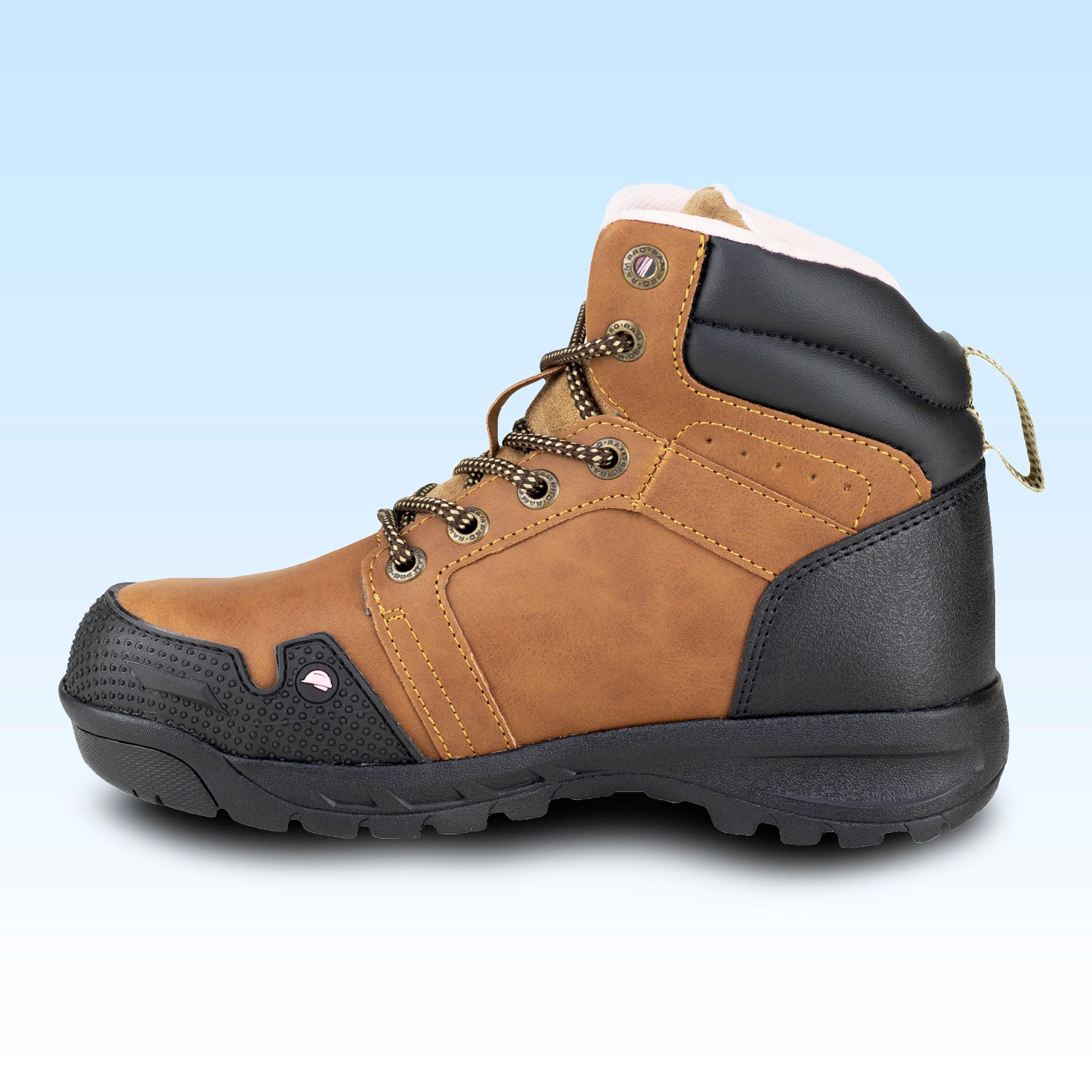 Bota Industrial Para Dama Casco Poliamida New RAM 9253DA Avellana Rosa