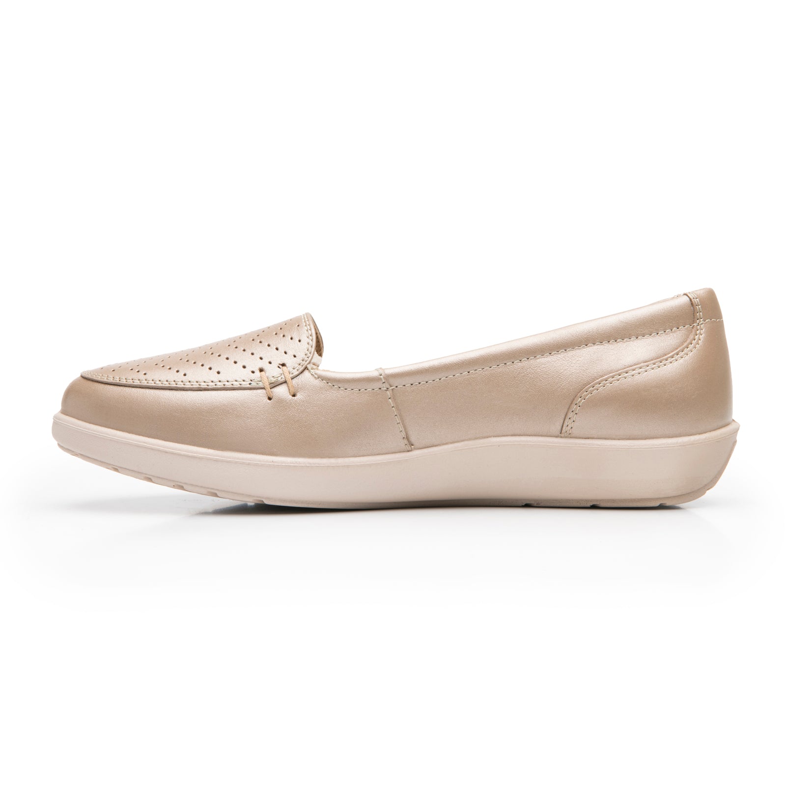 Zapato Mocasín Clásico Confort Casual Para Dama Flexi 101912 Dorado
