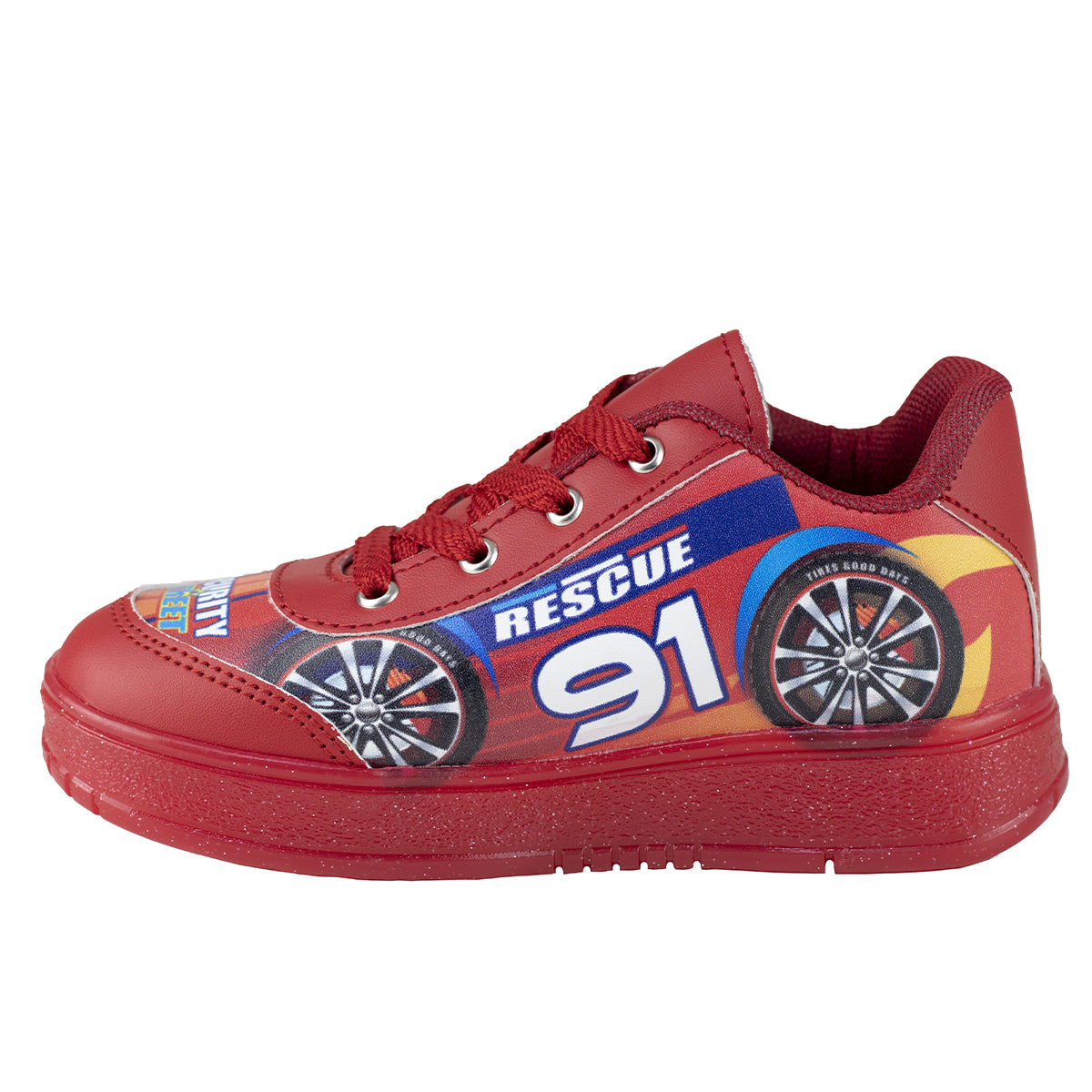 Tenis Con Luces Niño Kids Shoes 205 Rojo Carrito