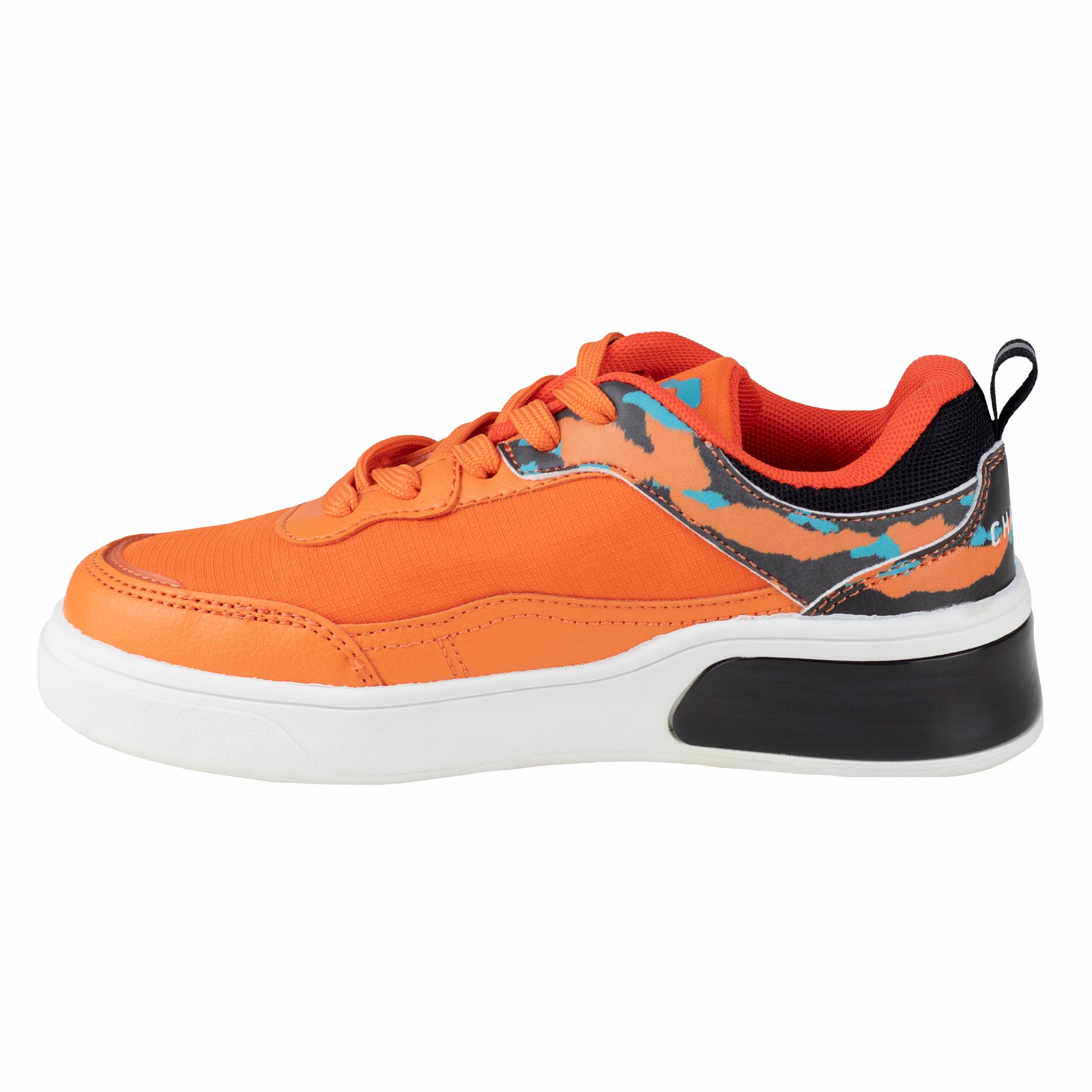 Tenis Con Luces Para Niño Charly Kids 1098331 Negro Naranja