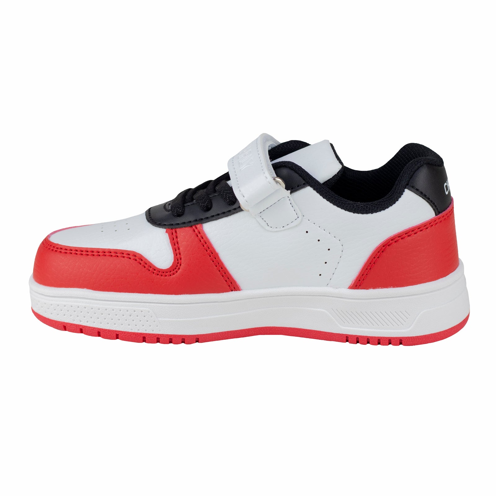 Tenis Casual Para Niño Charly Kids 1098661 Blanco Negro Rojo