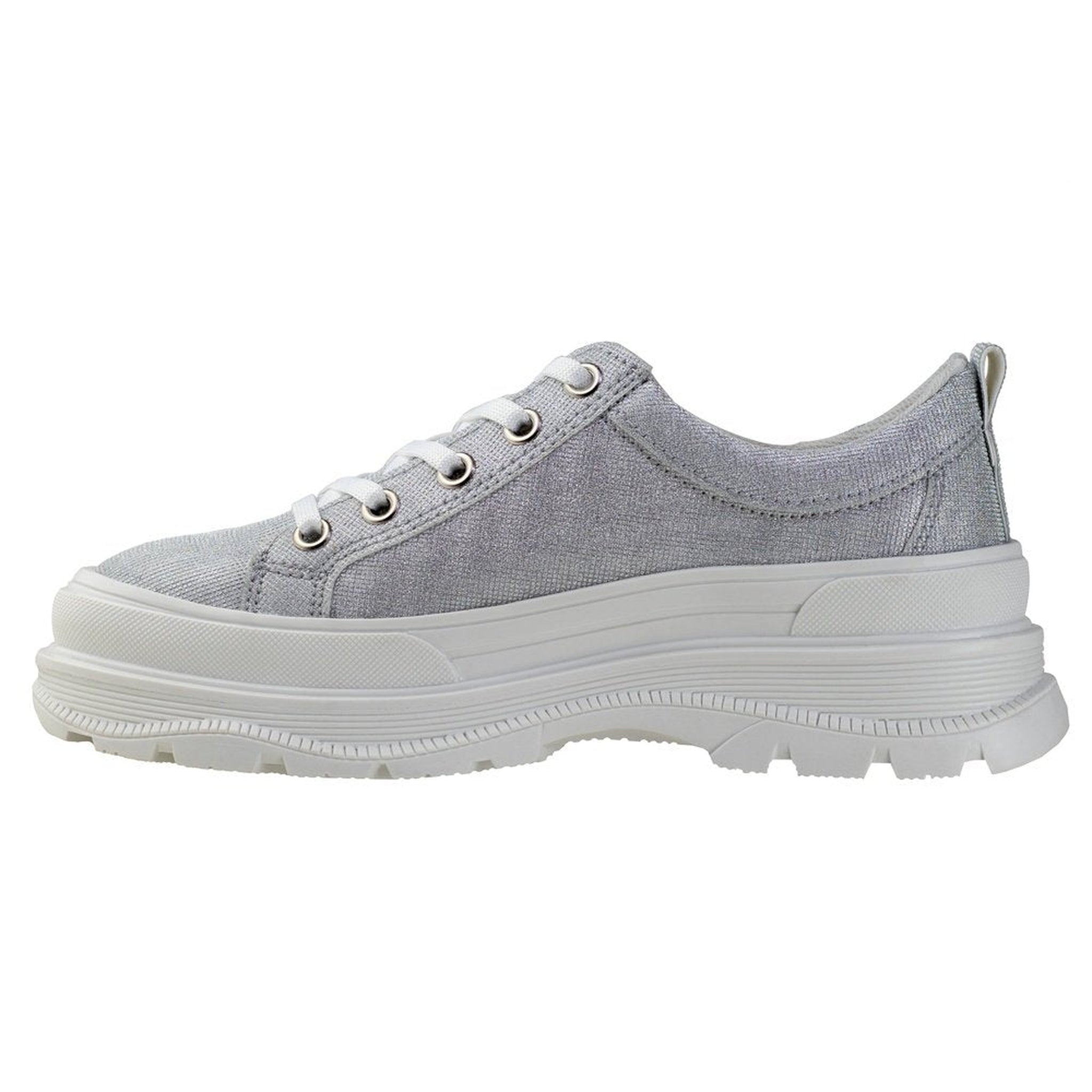 Tenis Gris Mujer Urbanos Capa De Ozono Confort 652001 Plata