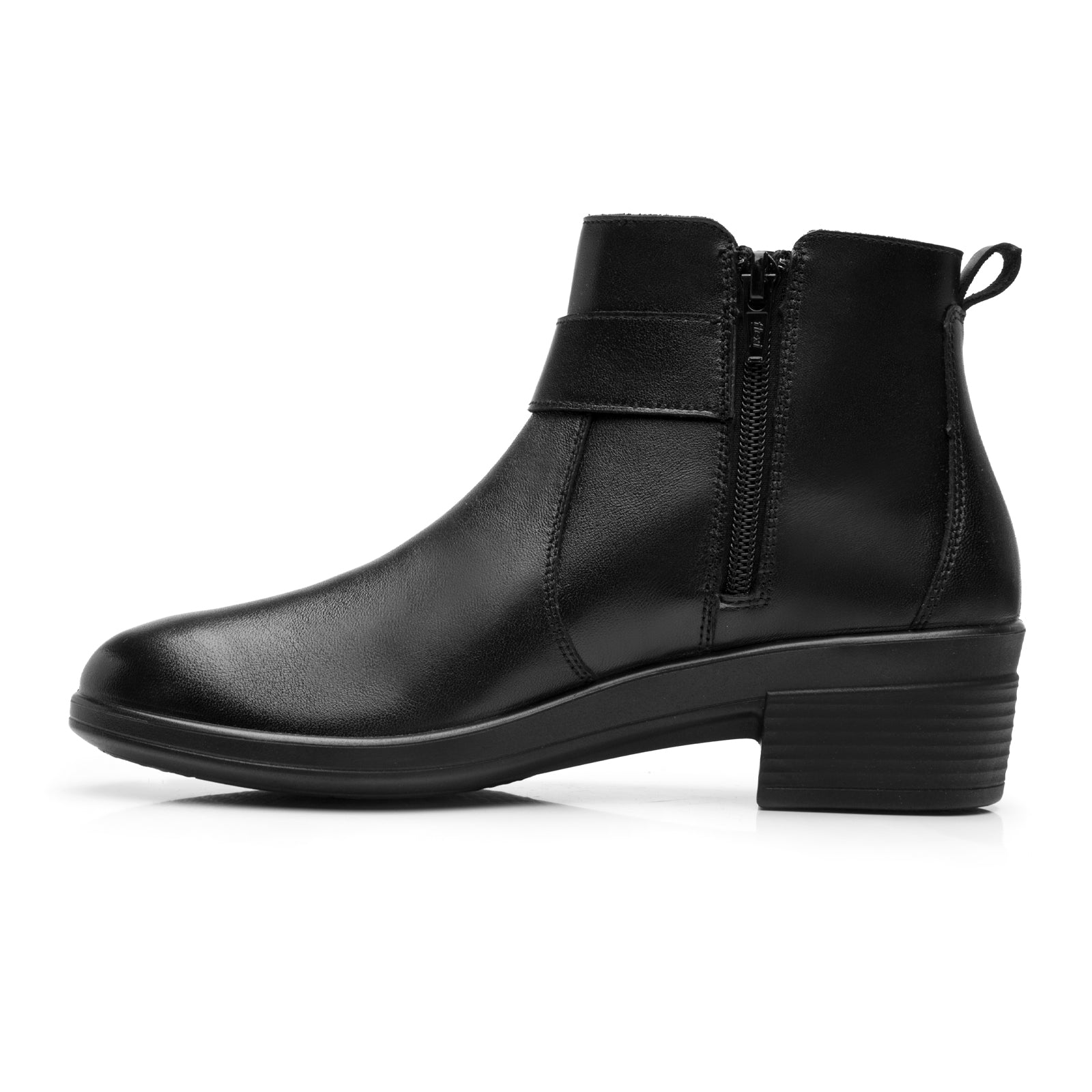 Botín Casual Confort Hebilla Para Dama Flexi 130008 Negro