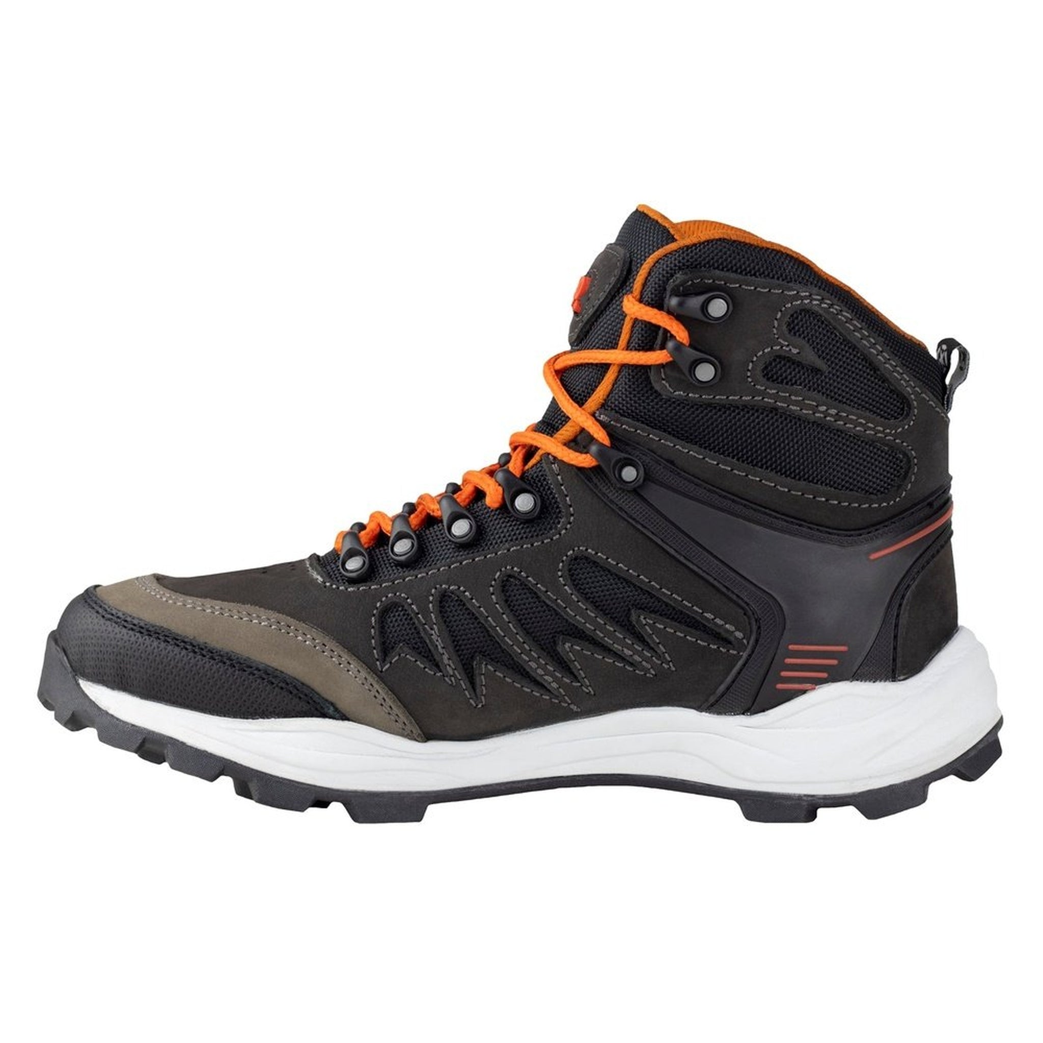 Bota Urbana Hombre Outdoor Jeep 701 Gris Negro Piel Nobuck~