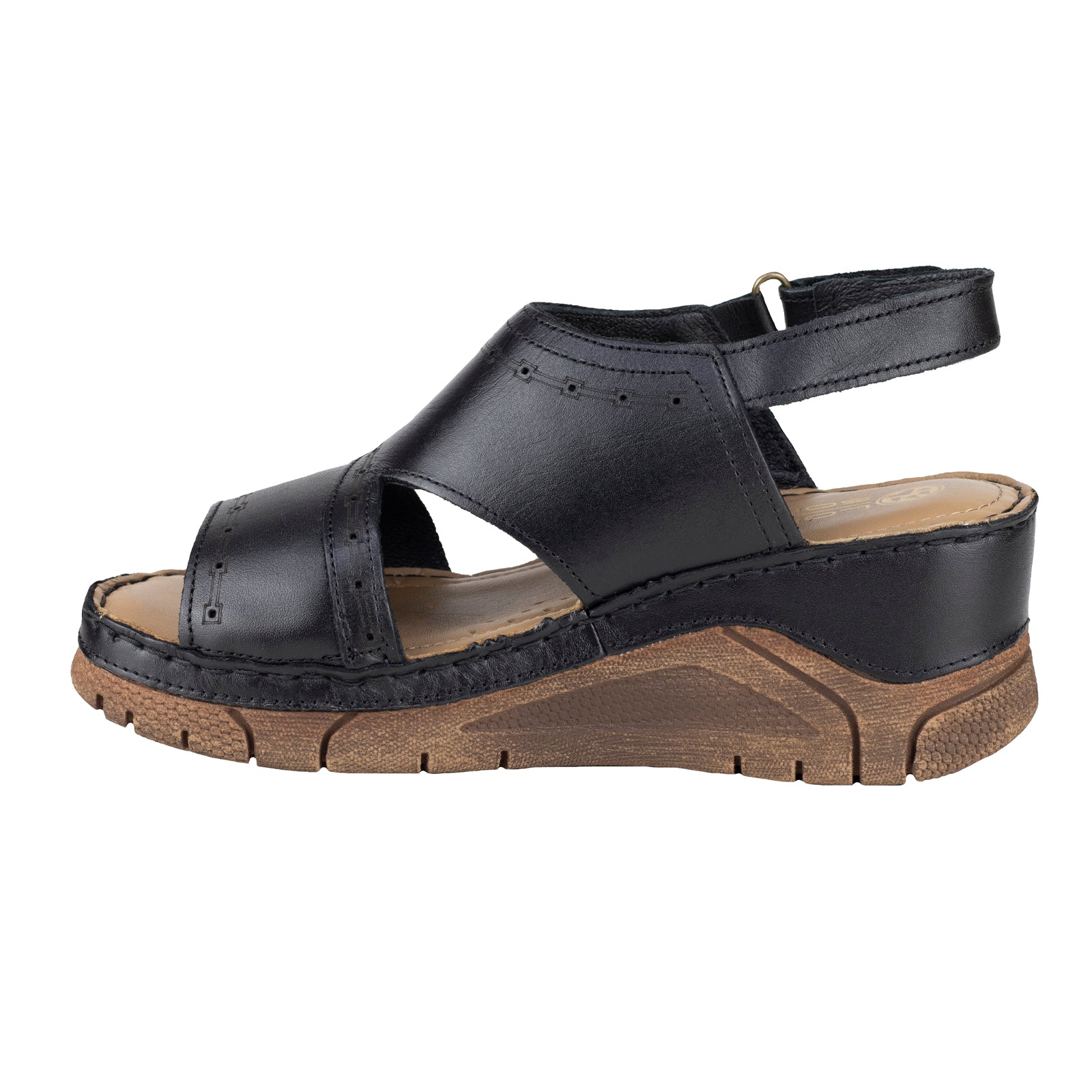 Sandalia Plataforma Confort Para Dama Lobo Solo 1381 Negro