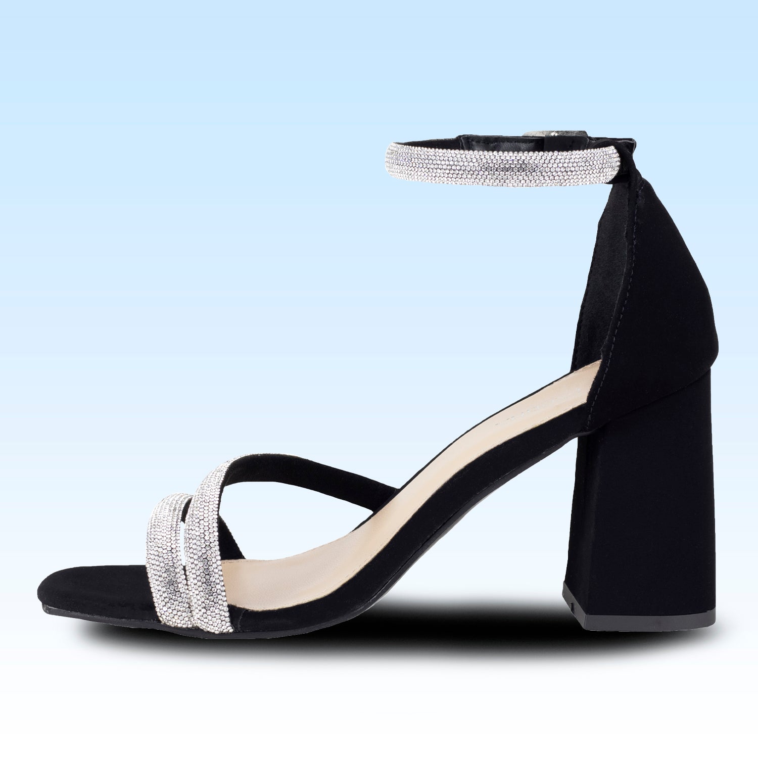 Sandalia De Tacón Dama Lady Paulina Ivrea 22714 Negro