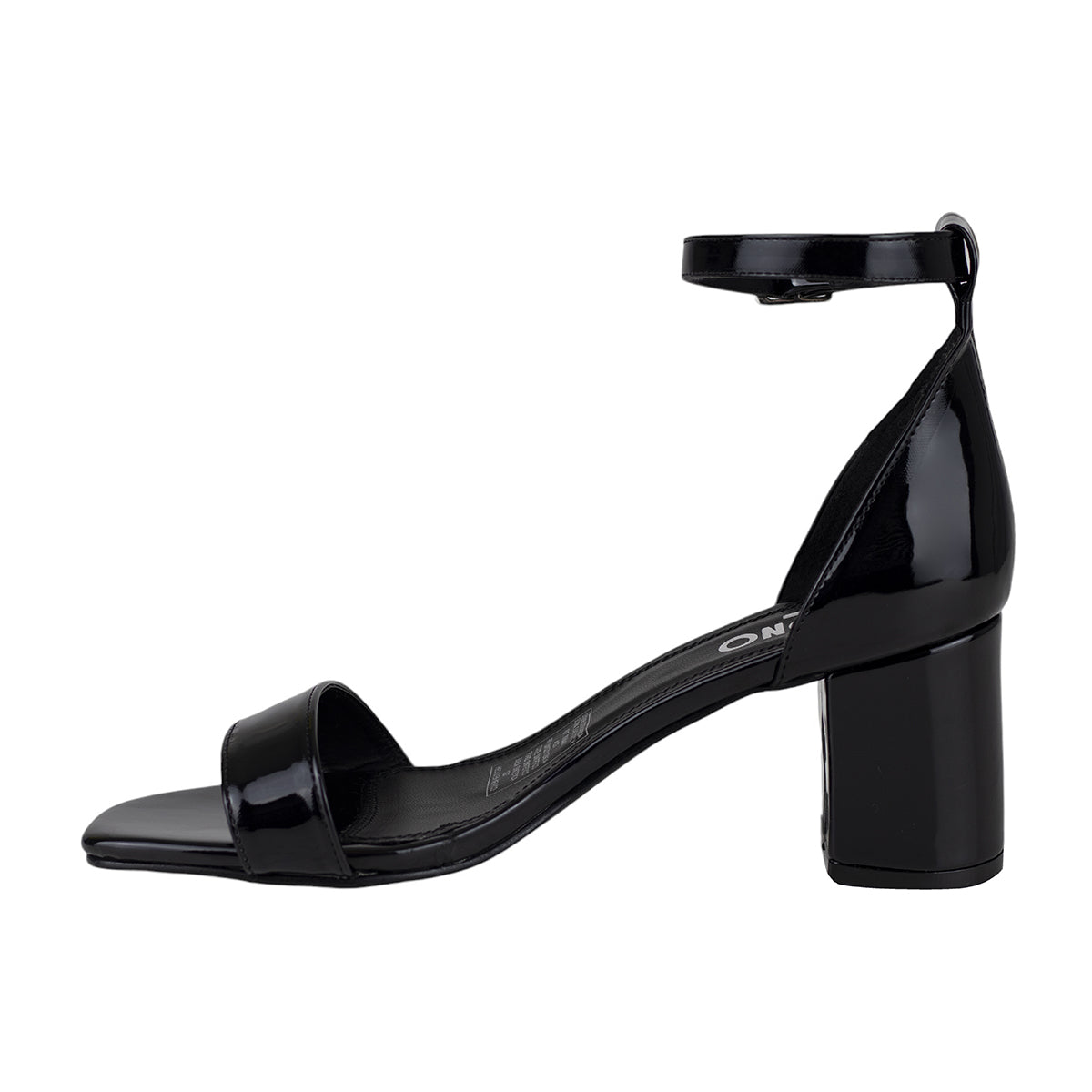 Sandalia de Tacón Dama Capa de Ozono 656401 Negro Charol