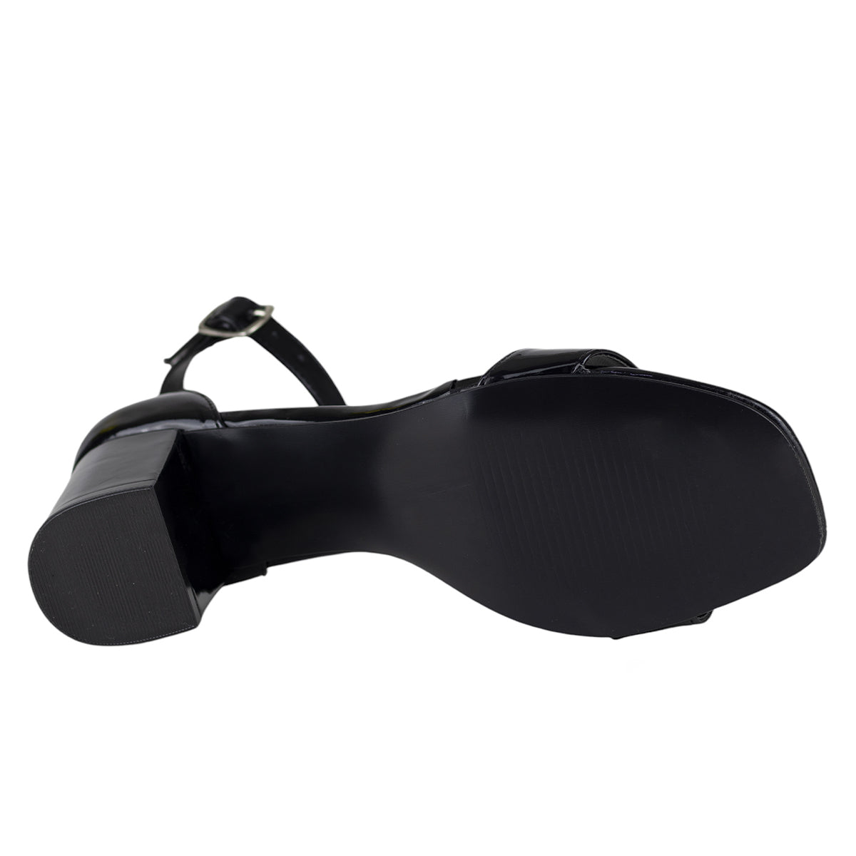Sandalia de Tacón Dama Capa de Ozono 656401 Negro Charol