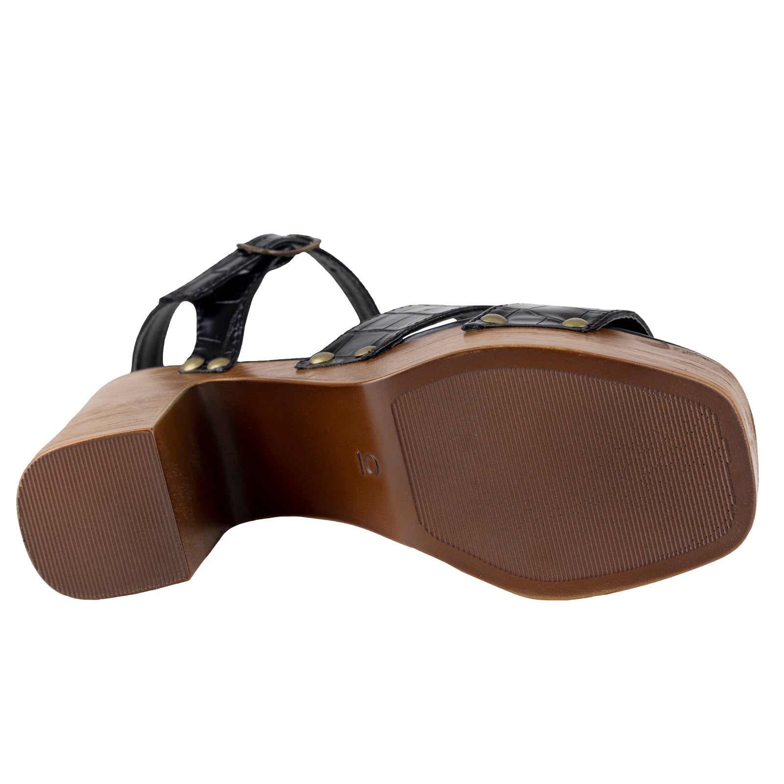 Sandalia de Tacón Dama Capa de Ozono 637904 Negro