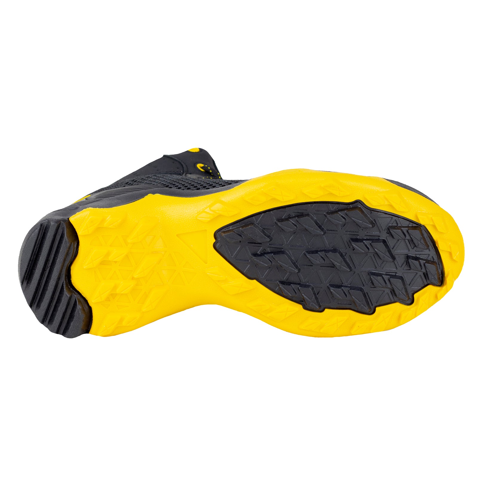 Bota Seguridad Casco Acero Para Caballero New Ram 9544 Negro Suela Amarilla