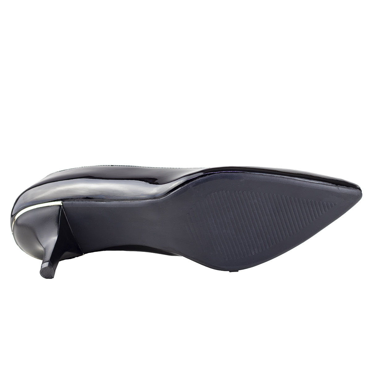 Zapatilla Clásica Dama Capa De Ozono 649301 Negro Charol