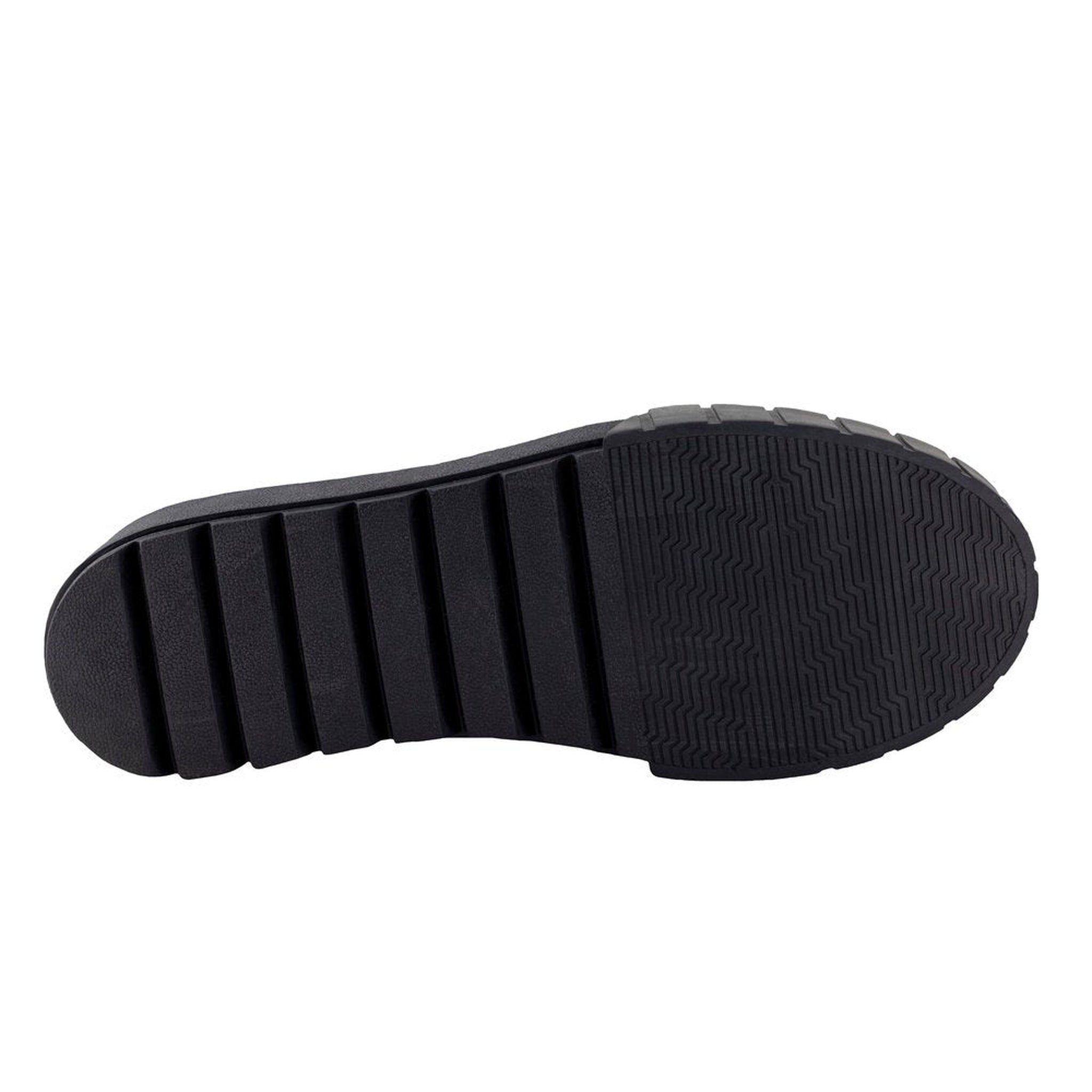 Tenis Negro Con Suela Gruesa Mujer Capa De Ozono 651101 Oro