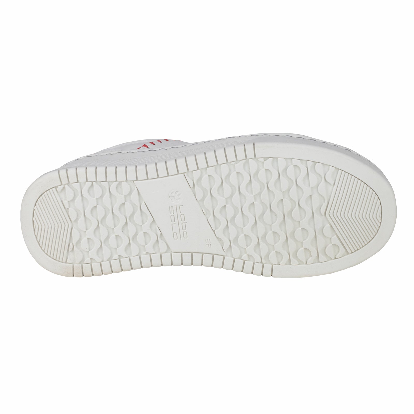 Tenis Tejidos Suela Gruesa Casual Para Dama Lobo Solo 5765DA Blanco Rojo