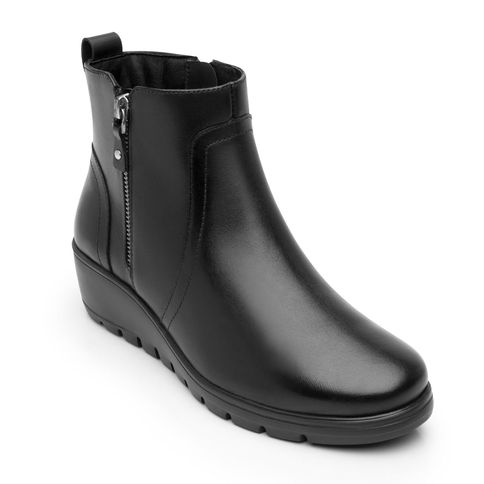 Botín Casual Tacón Cuña Para Dama Flexi 104827 Negro