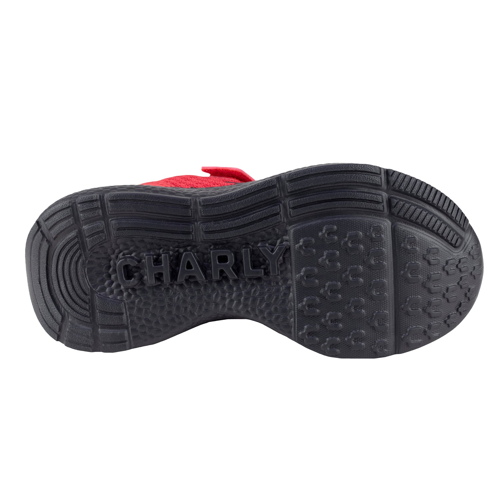 Tenis Running Para Niño Charly 1098767 Rojo Negro