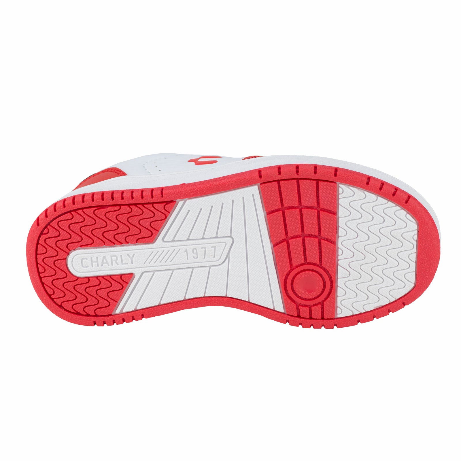 Tenis Casual Para Niño Charly Kids 1098661 Blanco Negro Rojo