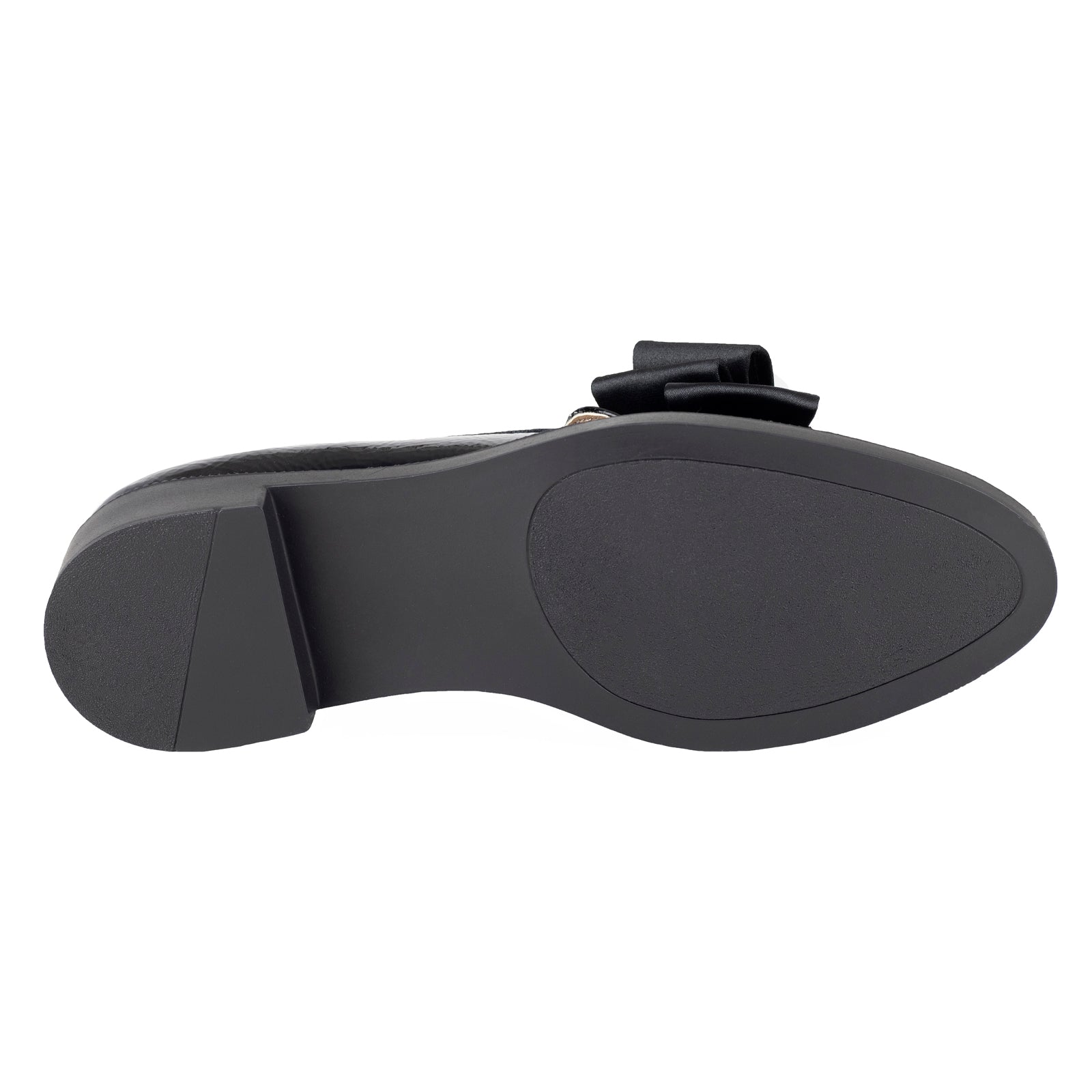 Mocasín Con Moño Para Dama Salamandra 323-3997-A Charol Negro
