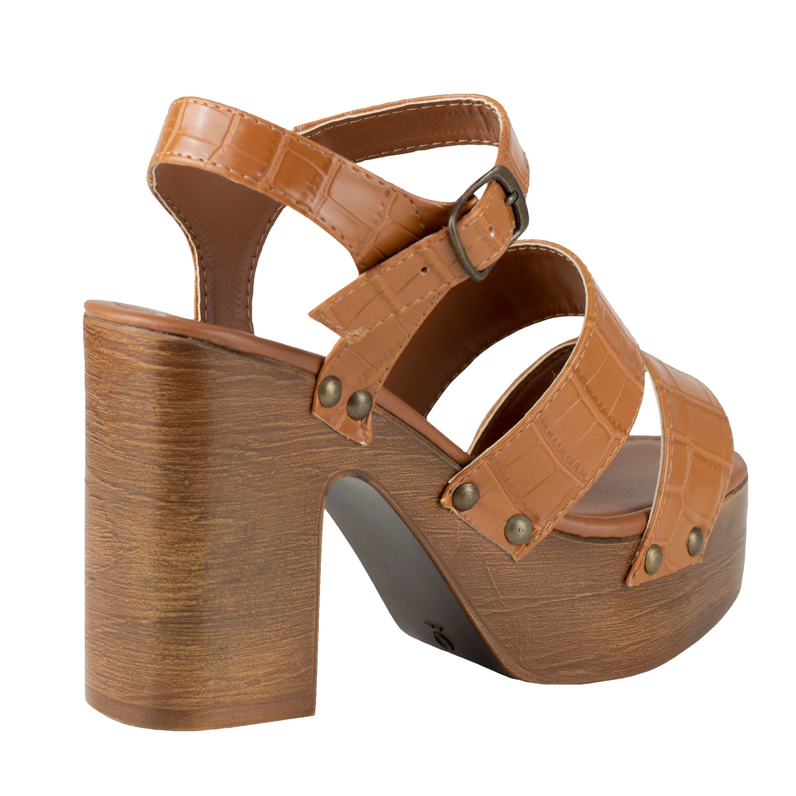 Sandalia de Tacón Dama Capa de Ozono 637904 Tan
