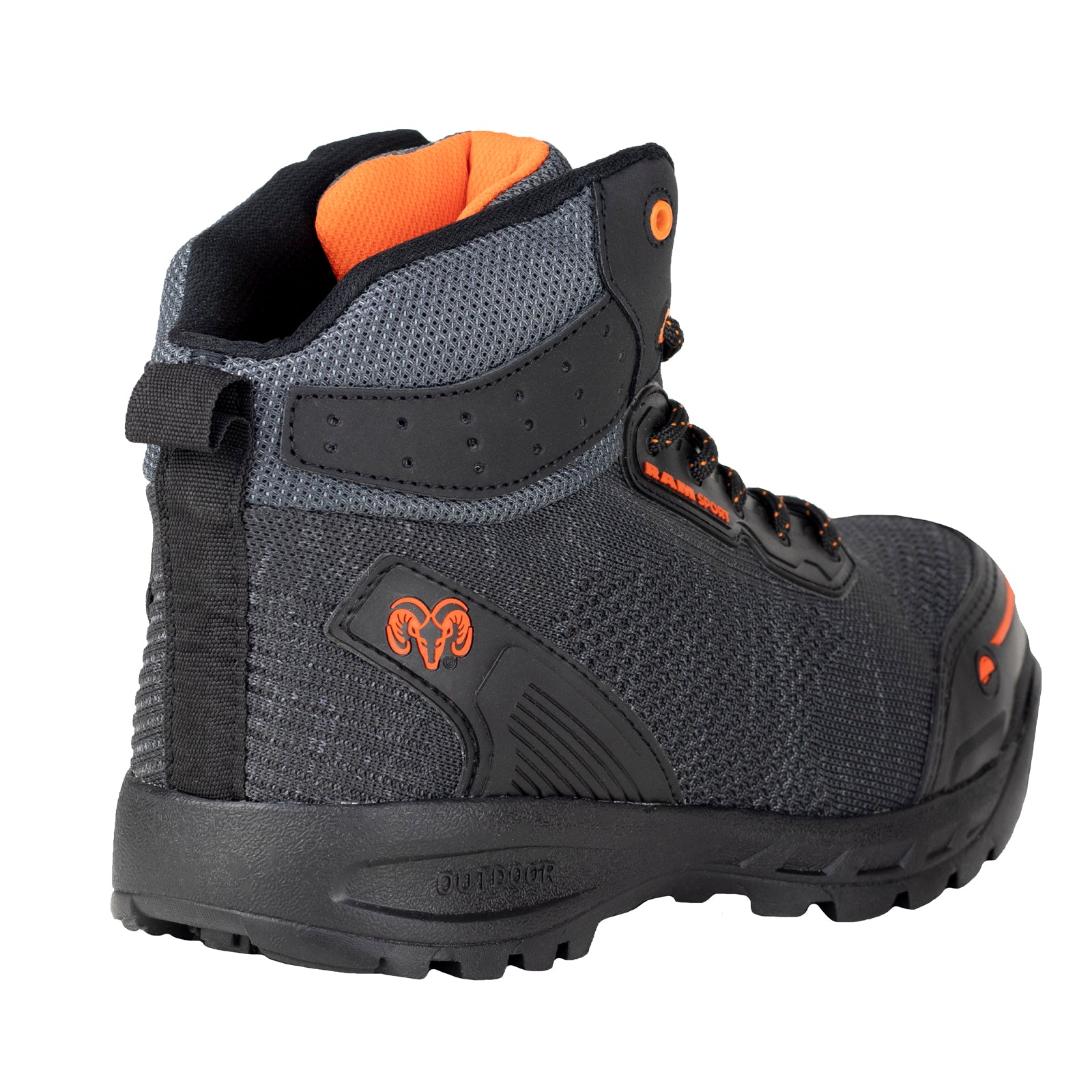 Bota Seguridad Casco Acero Para Caballero New Ram 9544 Negro Naranja