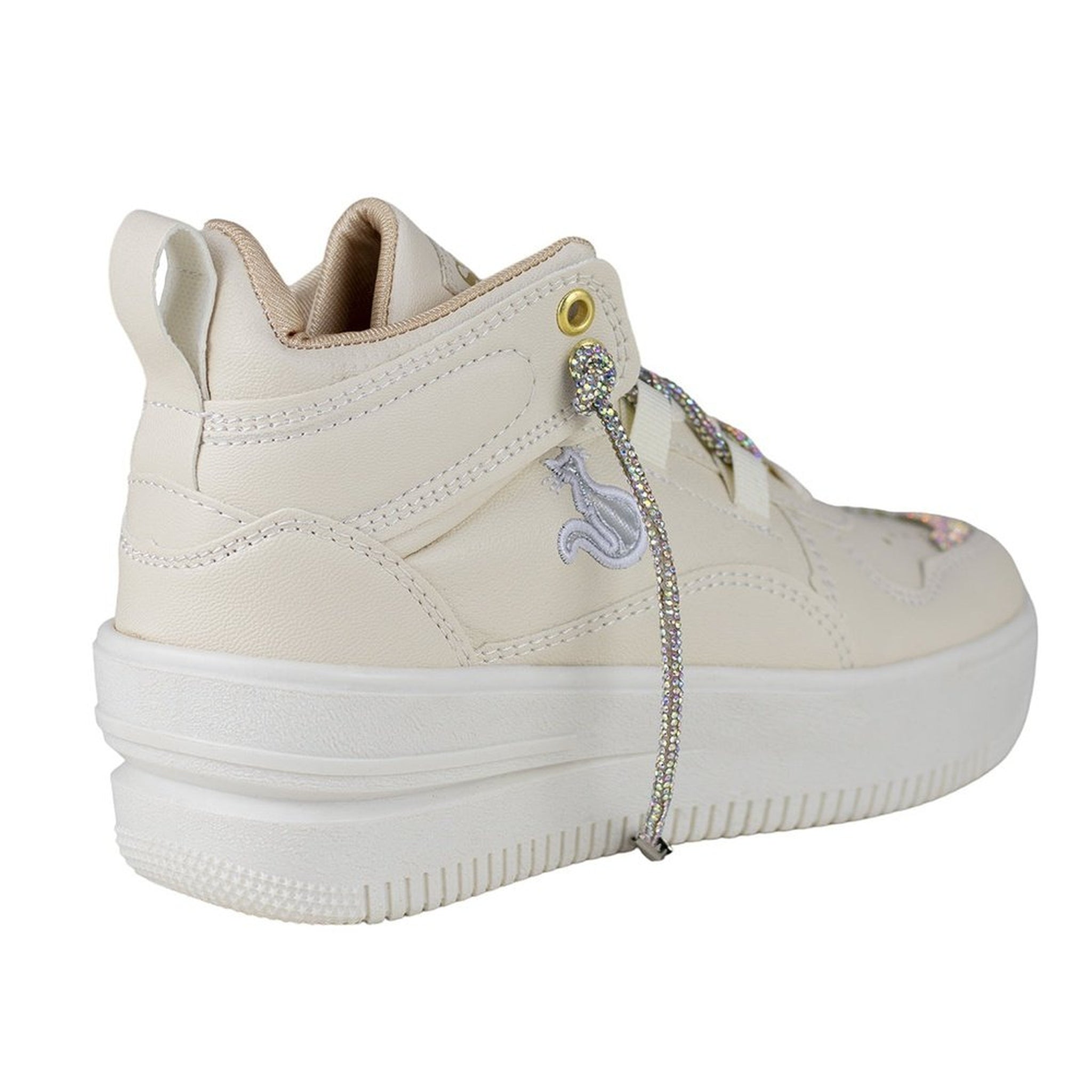 Tenis Sneaker Urbano De Mujer Suela Gruesa Shadow 3003 Latte