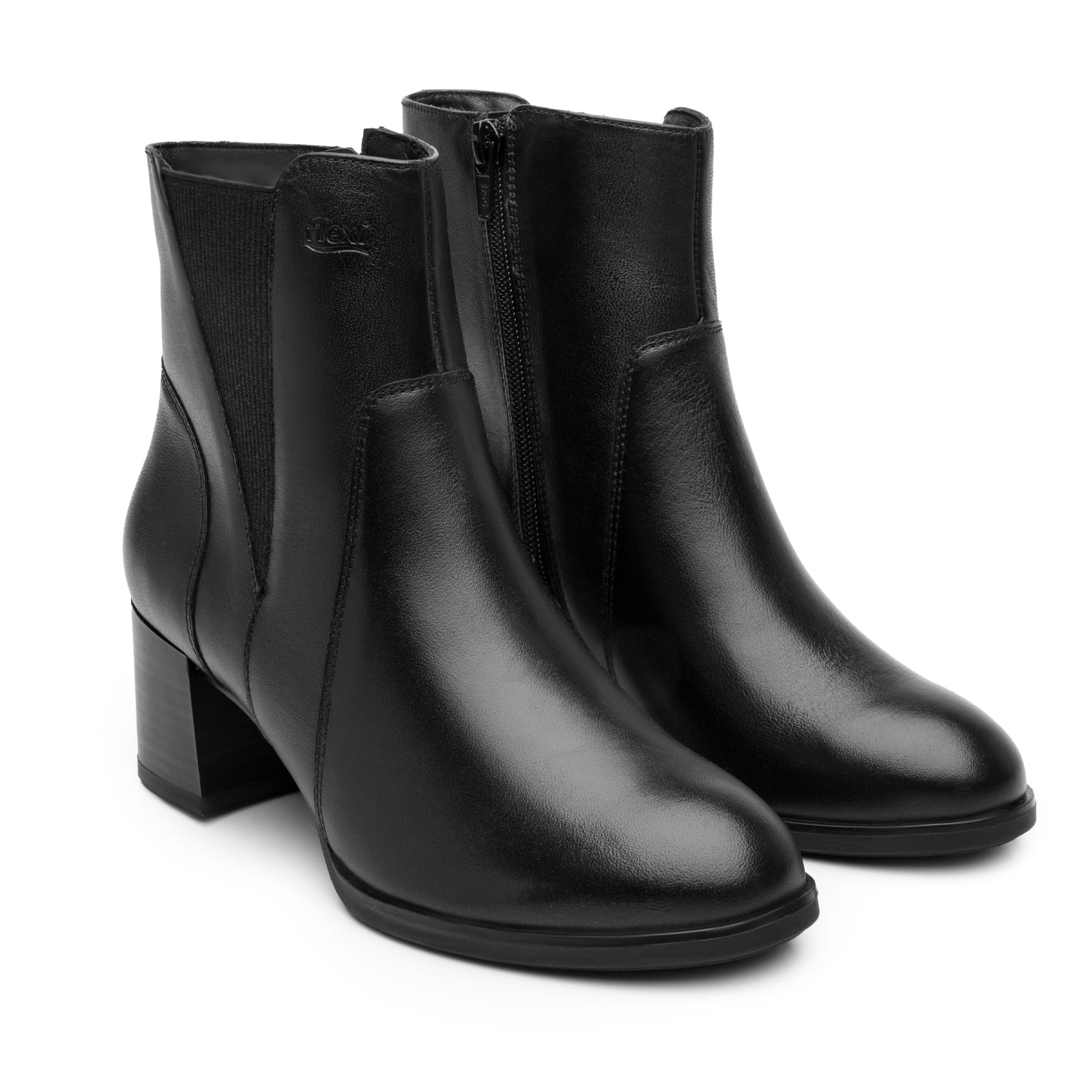 Botín de Tacón Bajo Casual Para Dama Flexi 137304 Negro