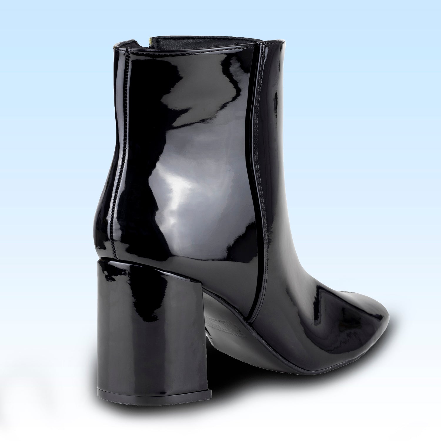 Botín Con Tacón Dama Lady Paulina Lotta 10504 Negro Charol