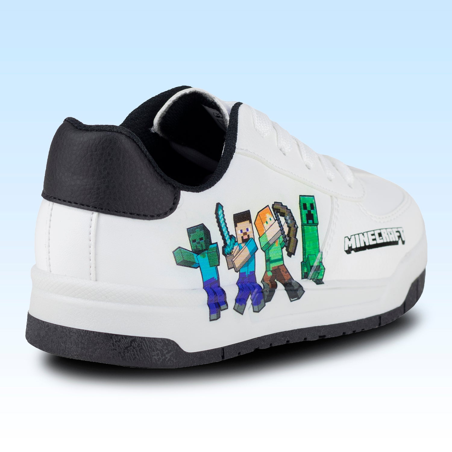 Tenis Choclo Casual Para Niño Minecraft Yuyin MI5324 Blanco
