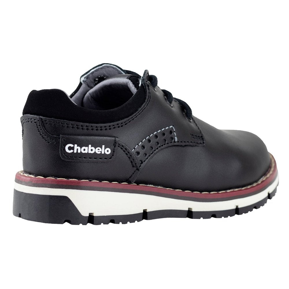Zapato De Vestir Para Niño Chabelo C205-a Piel Negro Comodo