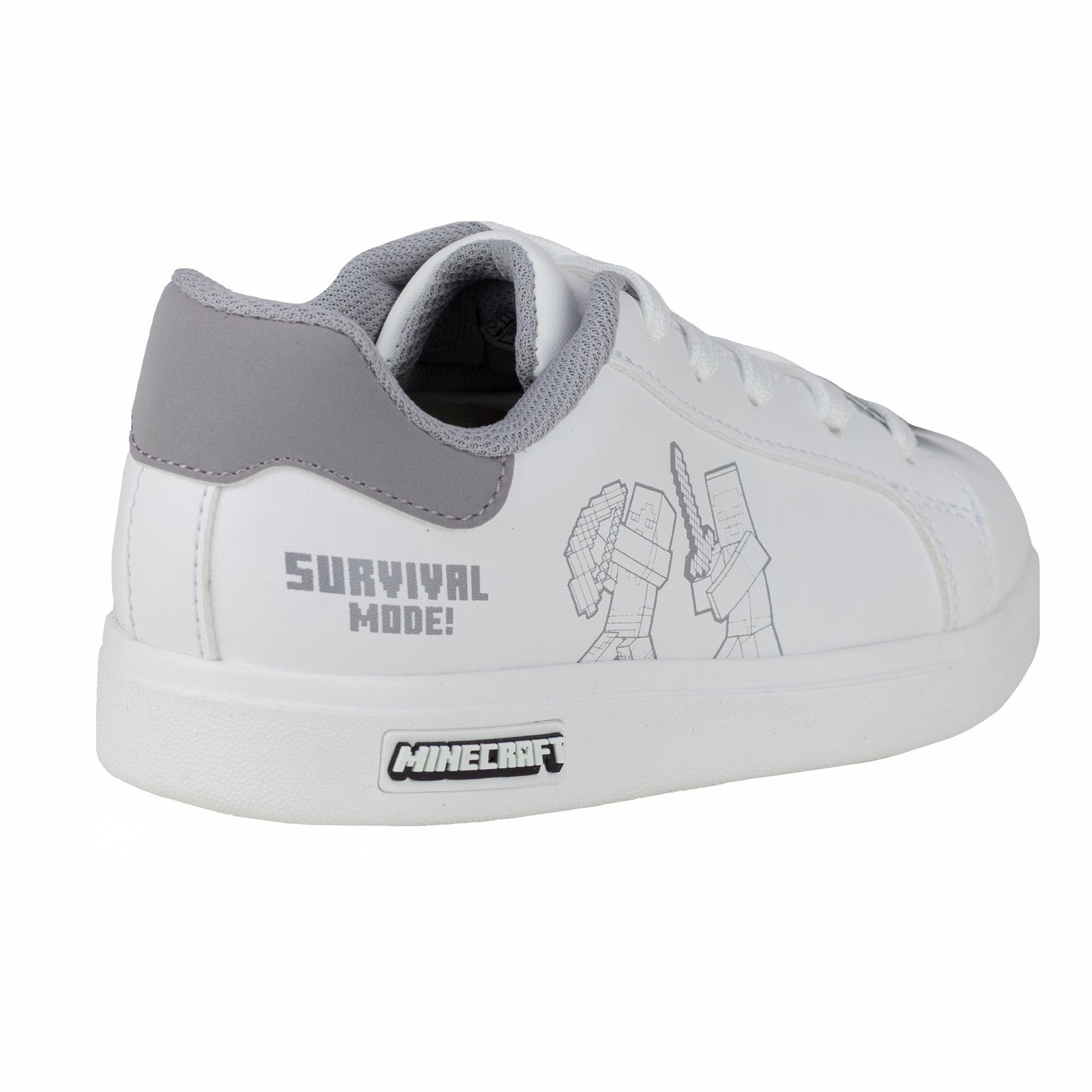 Tenis Choclo Escolar Para Niño Minecraft Creeper Yuyin MI5231 Blanco