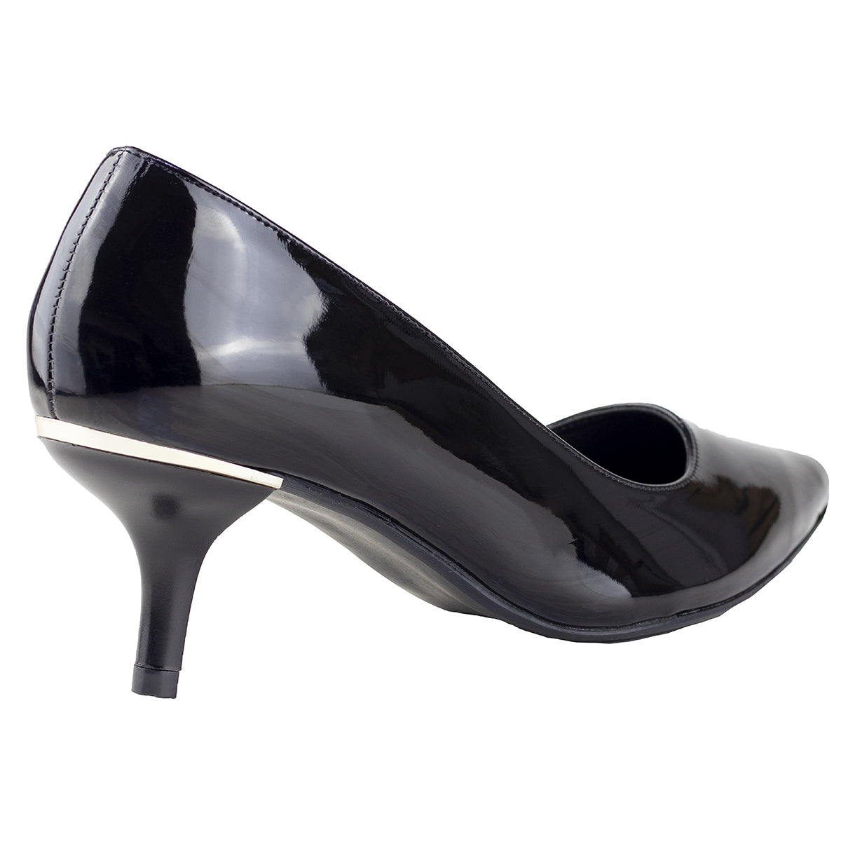 Zapatilla Clásica Dama Capa De Ozono 649301 Negro Charol