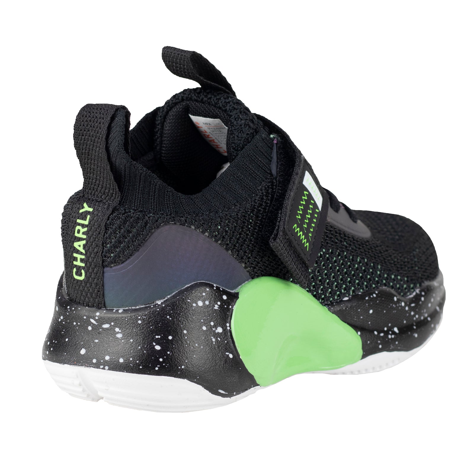 Tenis Deportivo Para Niño Charly Kids 1098353 Negro Limón