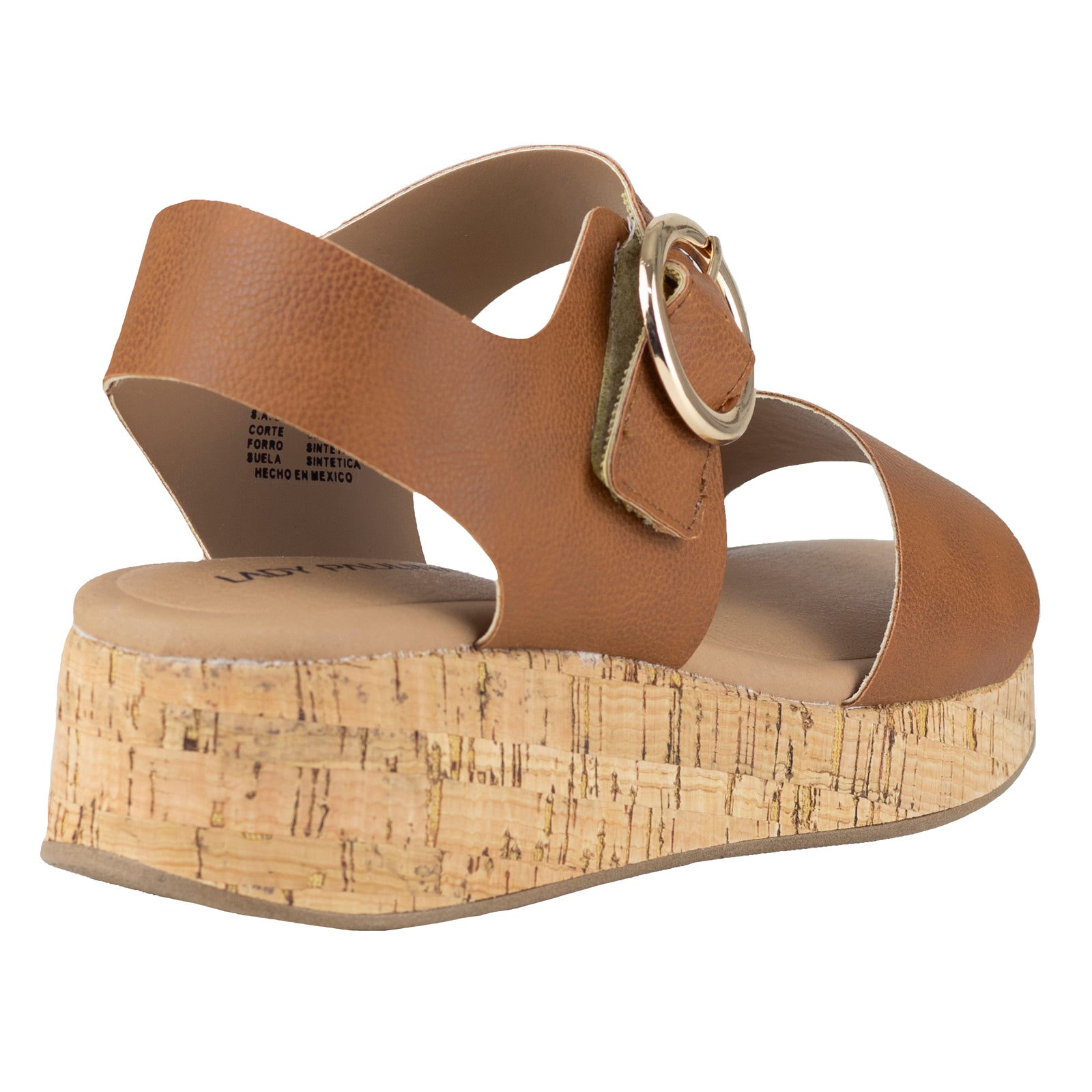 Sandalia Casual Para Dama Lady Paulina 38501 Canela