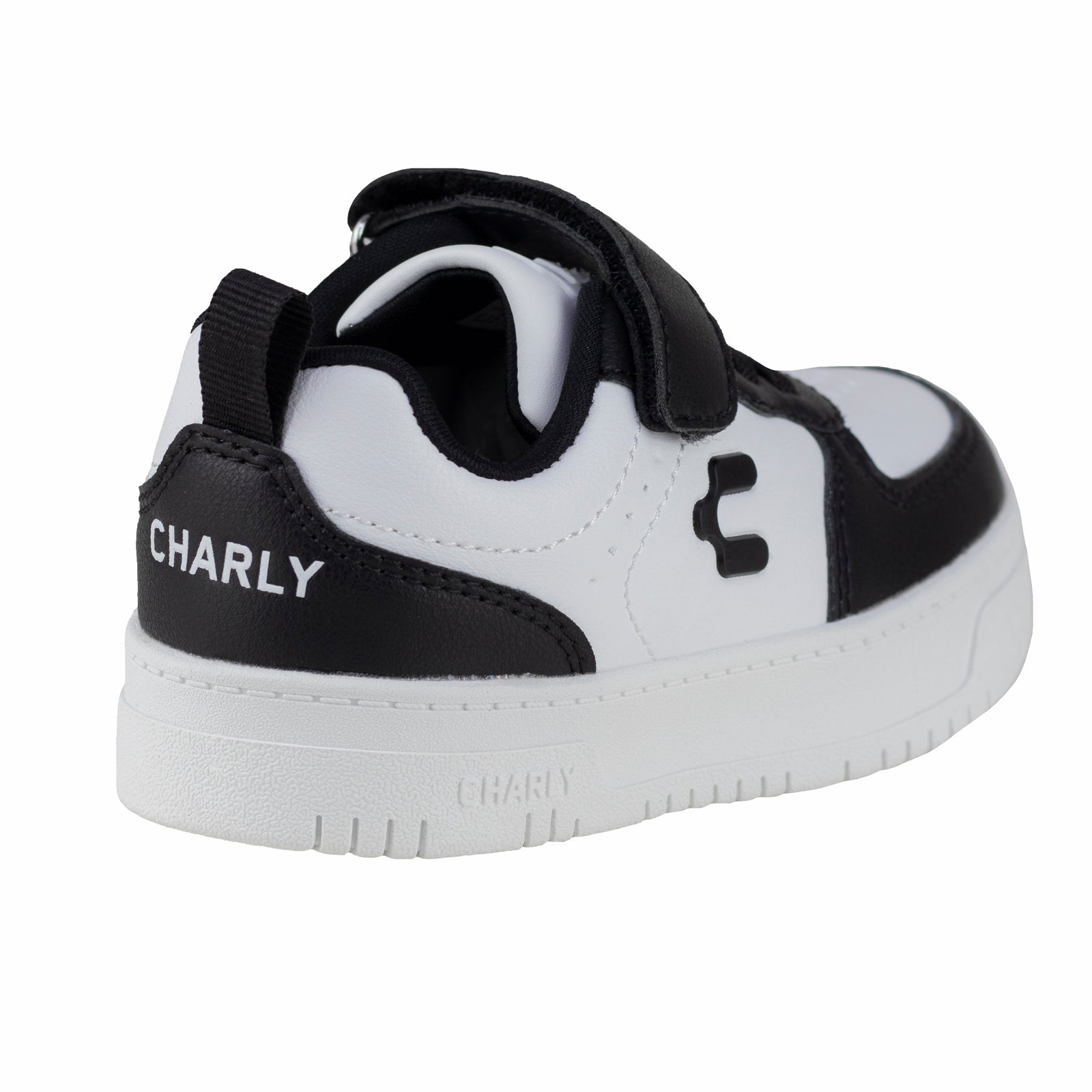 Tenis Choclo Casual Para niño Charly 1065383 Blanco Negro