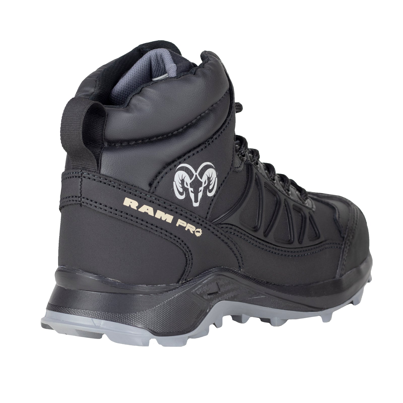 Bota Industrial Casco Acero Para Caballero New Ram 9307 Negro