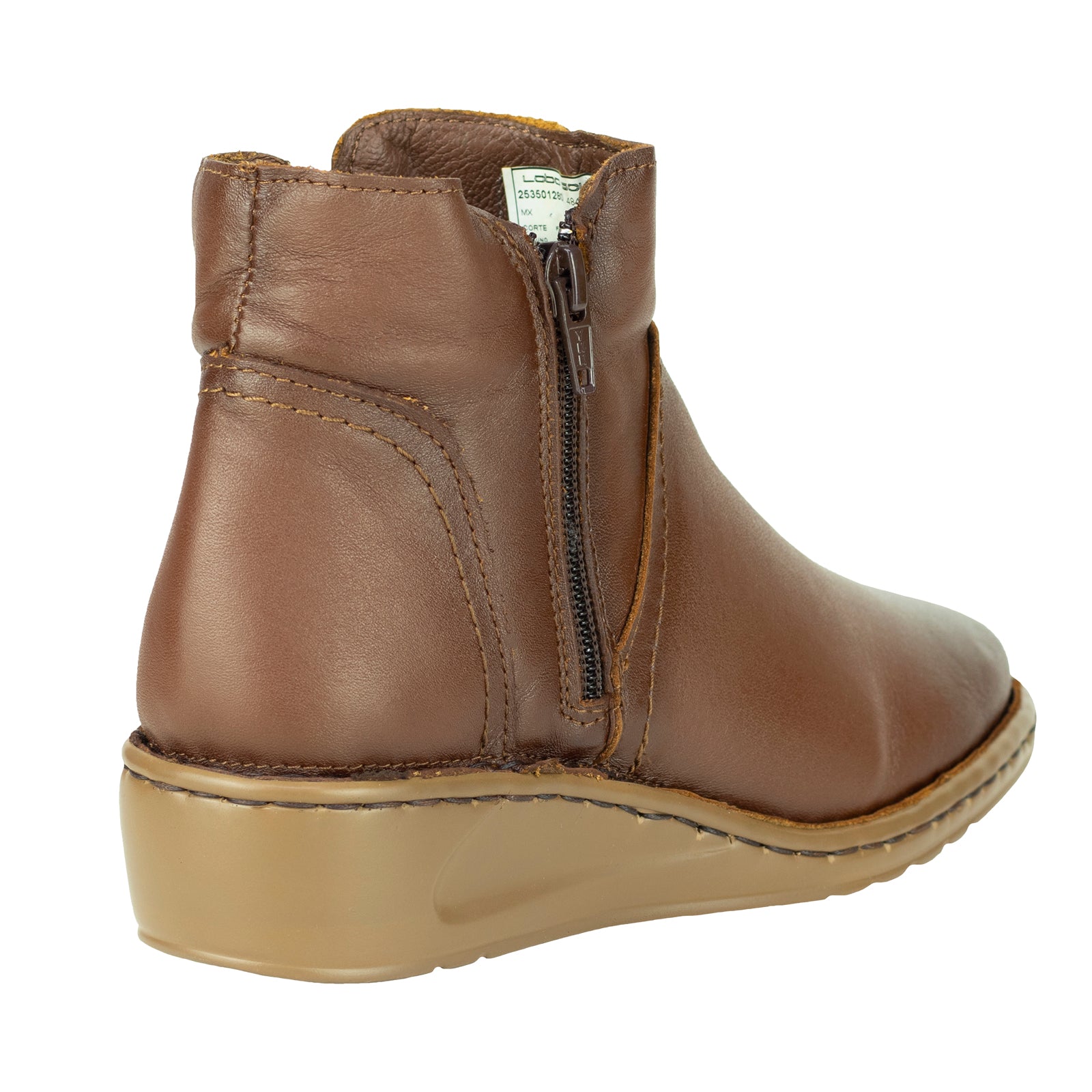 Botín Elegante Casual Tejidos Para Dama Lobo Solo 4845 Caoba