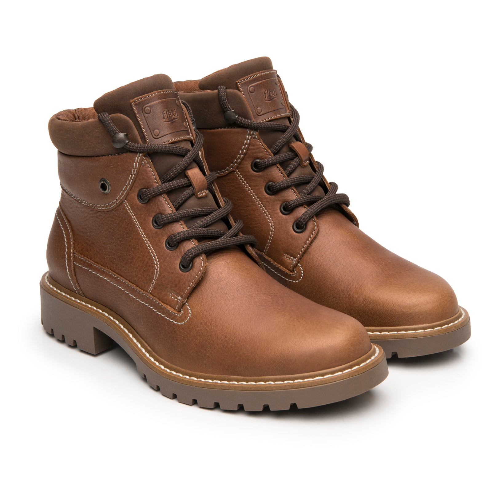 Botin Outdoor Casual Para Dama Flexi 37824 Tan