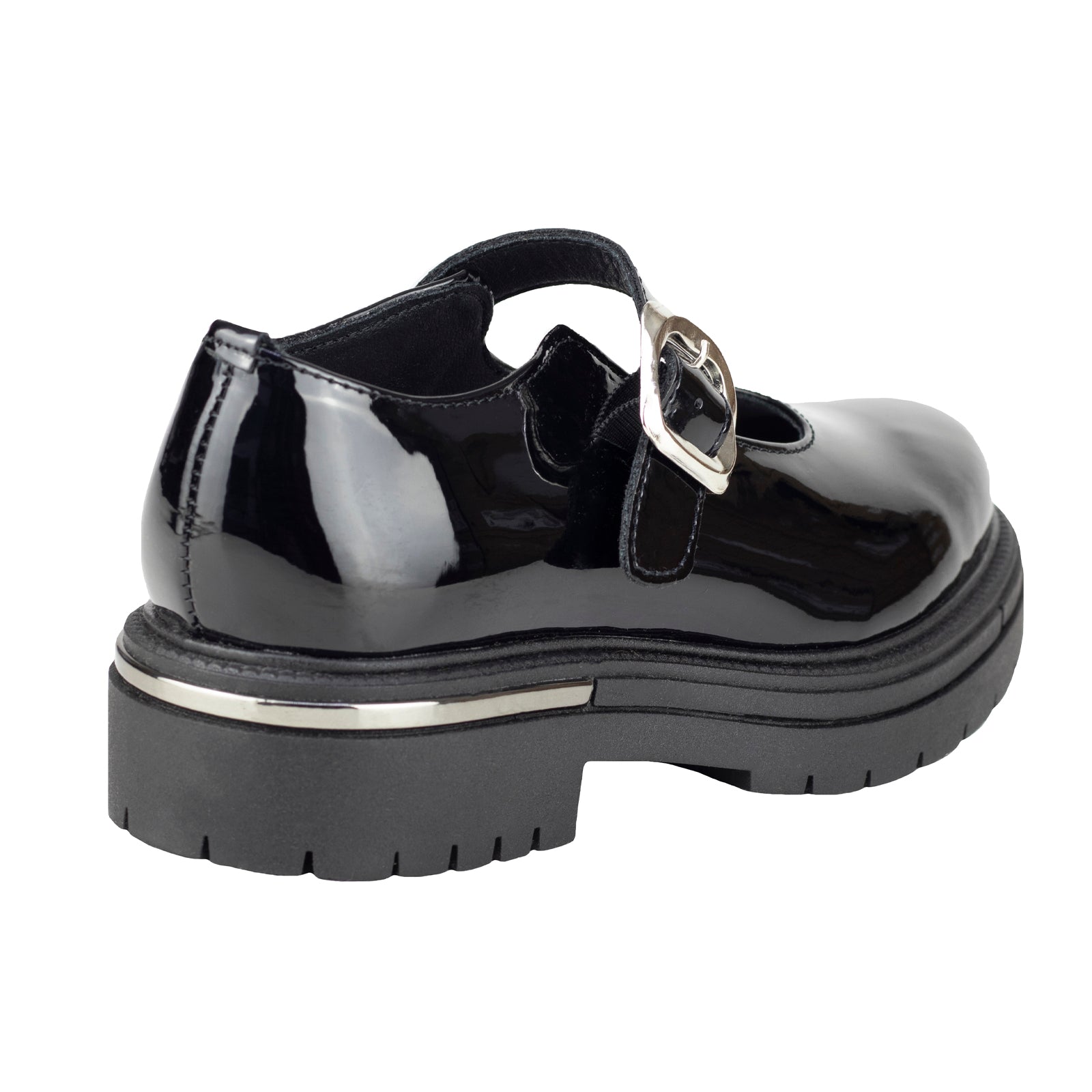 Zapato Tacón Escolar Para Niña Chabelo C980-A Charol Negro 22-26