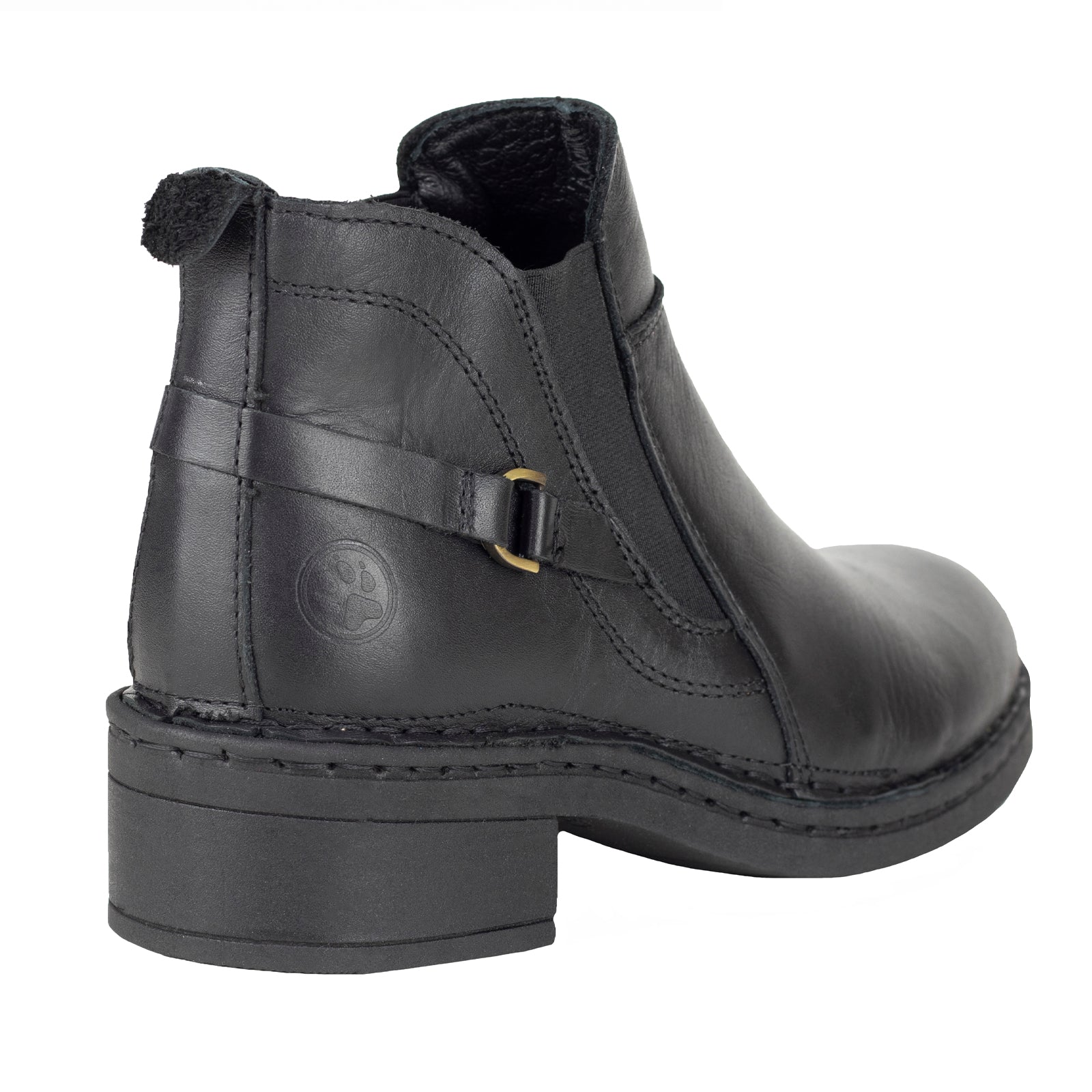 Botín Tacón Bajo Casual Para Dama Lobo Solo 5094 Negro