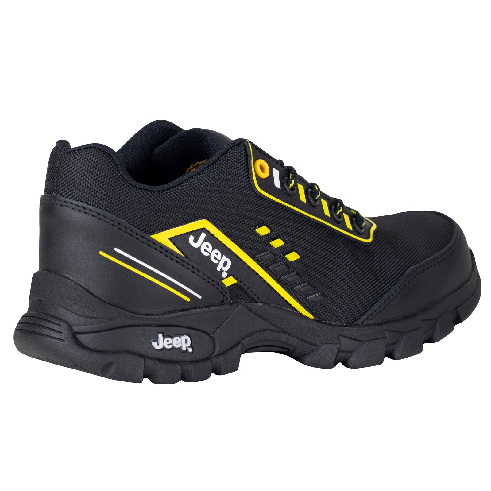 -Tenis Industrial Tipo II (PP) Caballero Jeep 18704 Negro Amarillo-