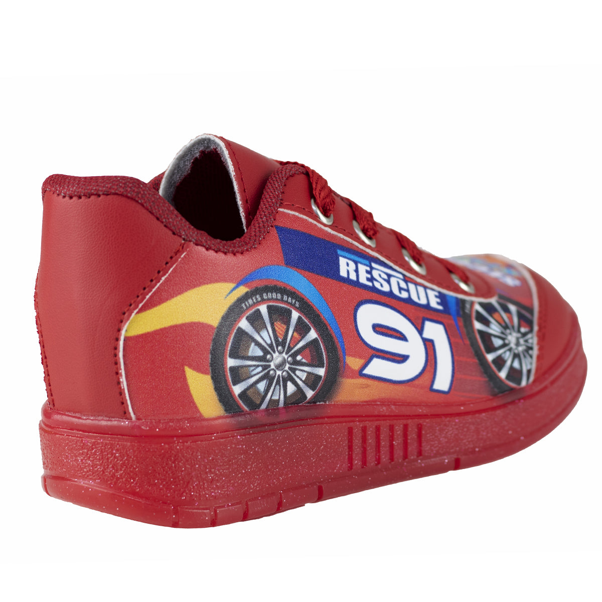 Tenis Con Luces Niño Kids Shoes 205 Rojo Carrito