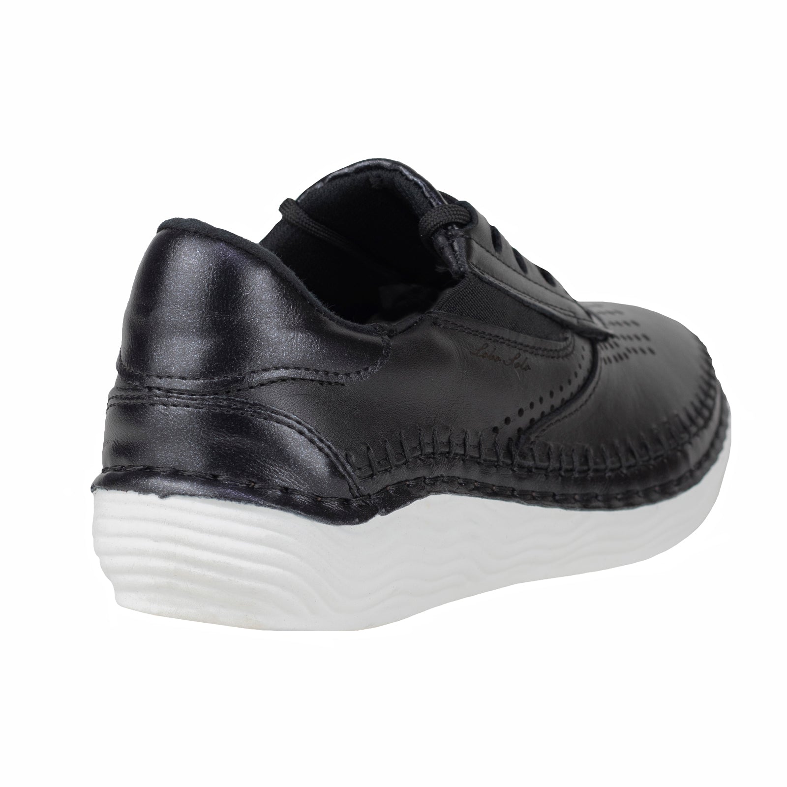 Tenis Tejidos A Mano Casual Para Dama Lobo Solo 5131 Negro