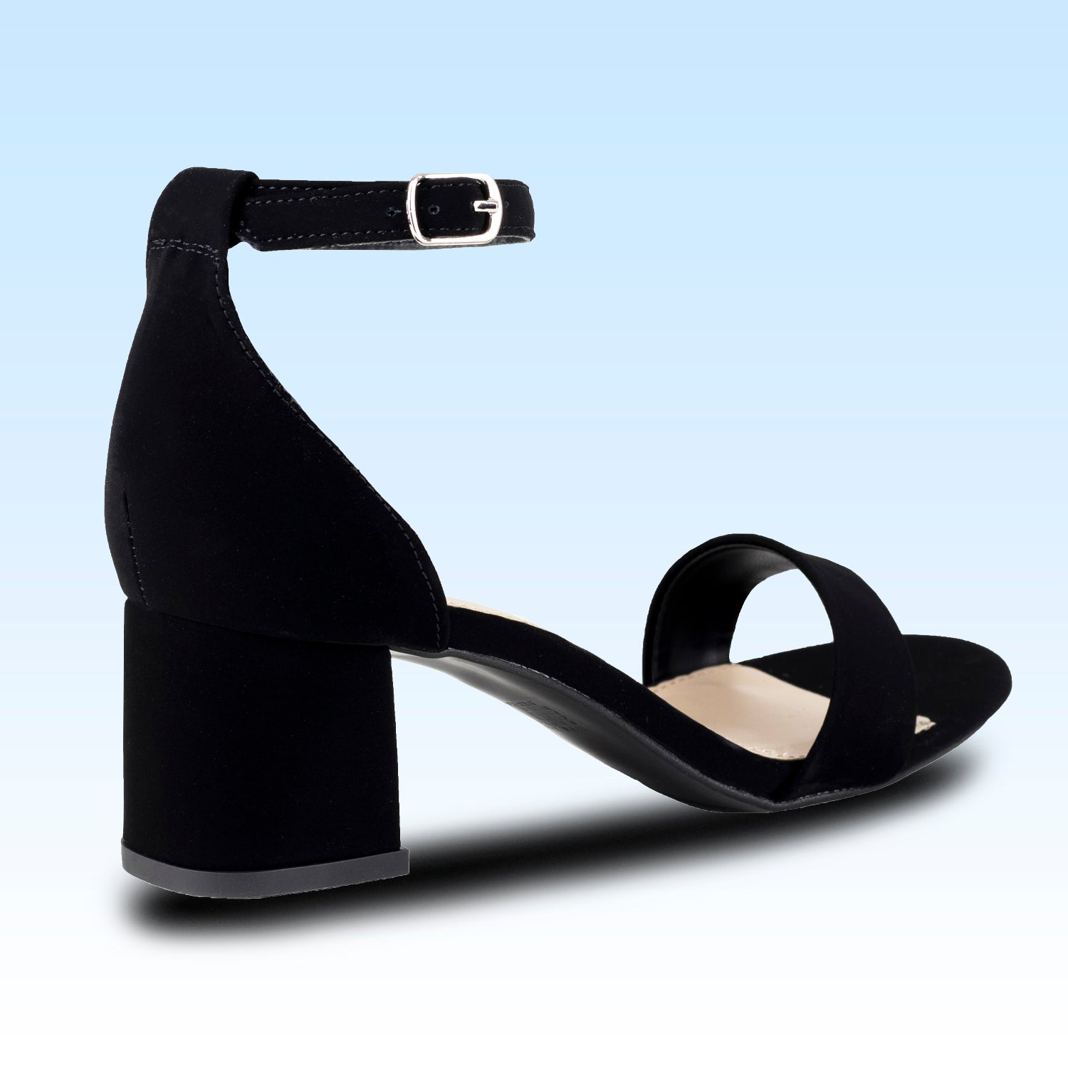 Sandalia De Tacón Dama Lady Paulina Almendra 21216 Negro