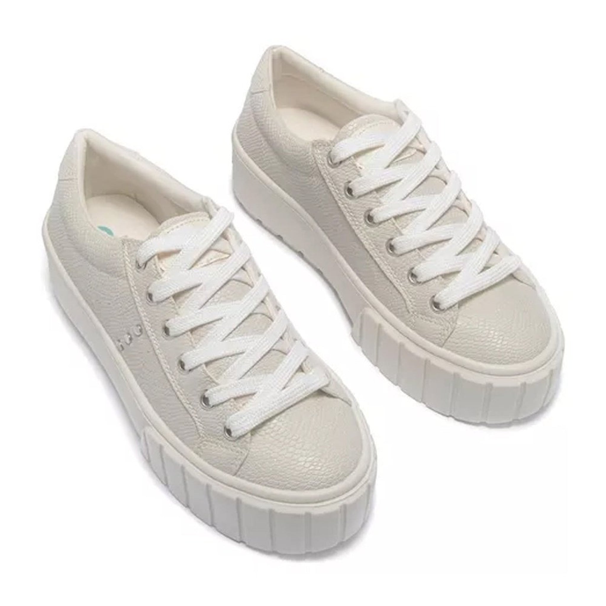 Tenis Urbano Con Plataforma Capa De Ozono 634801 Latte Mujer