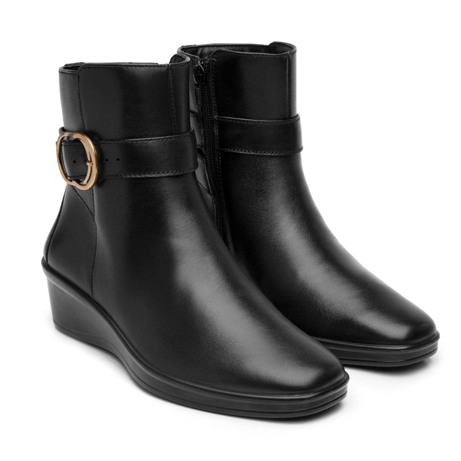 Botín Tacón Cuña Casual Para Dama Flexi 136705 Negro