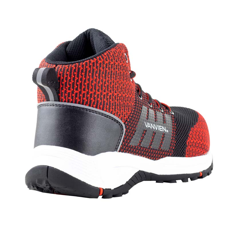 Tenis Bota Industrial Dieléctrica Tipo II + III PP+D Caballero Van Vien VVFF09 Rojo