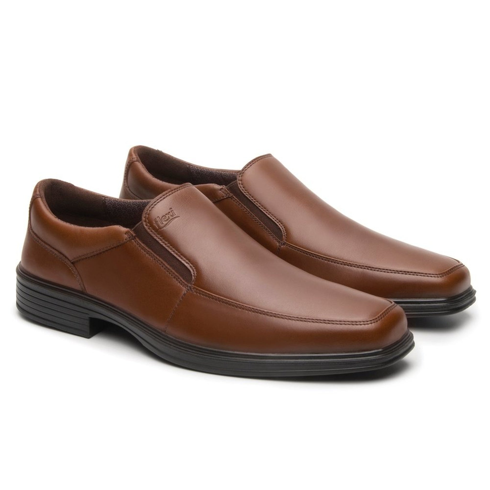 Mocasines Semi Vestir Hombre Flexi 406409 Marrón Shock Point