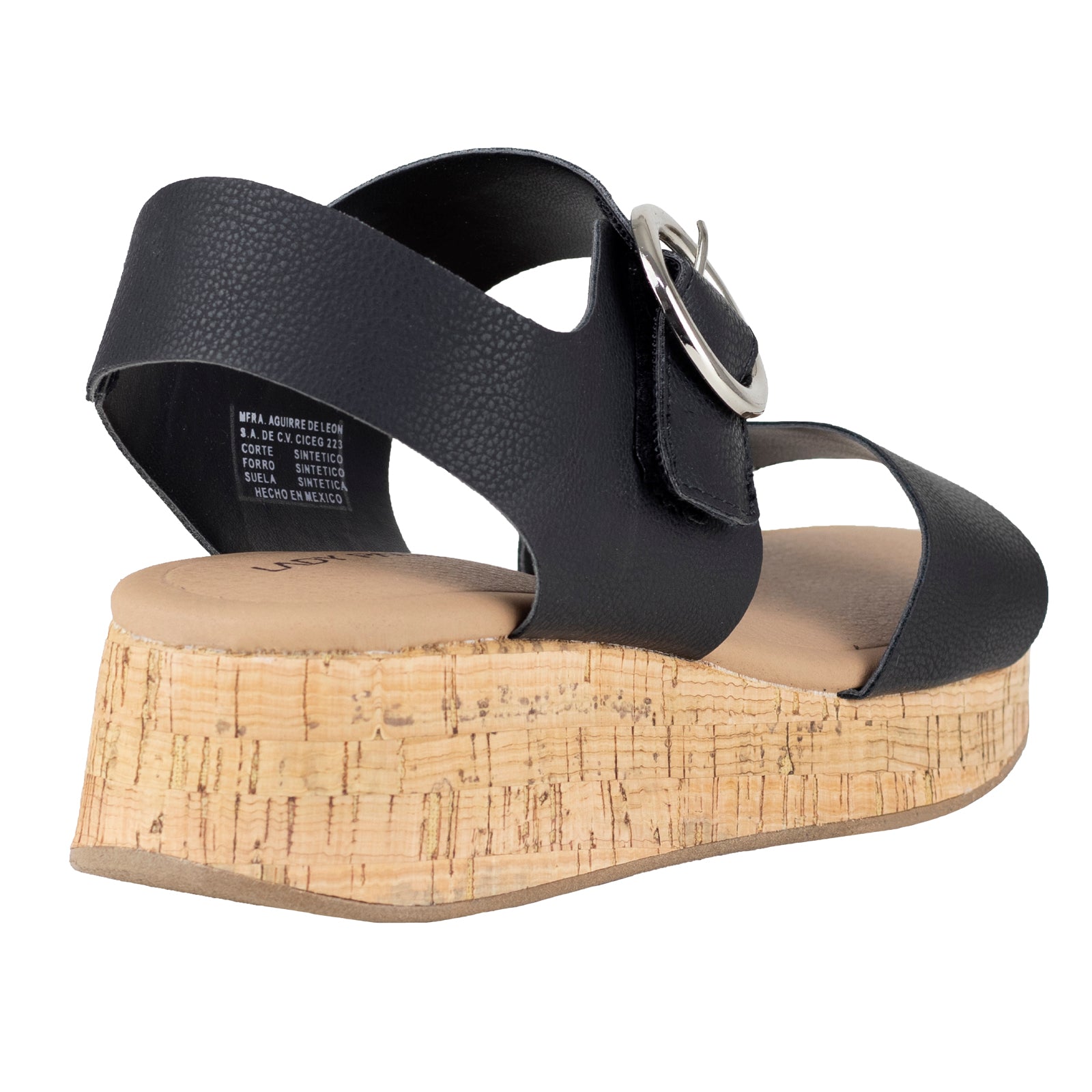 Sandalia Casual Para Dama Lady Paulina 38501 Negro