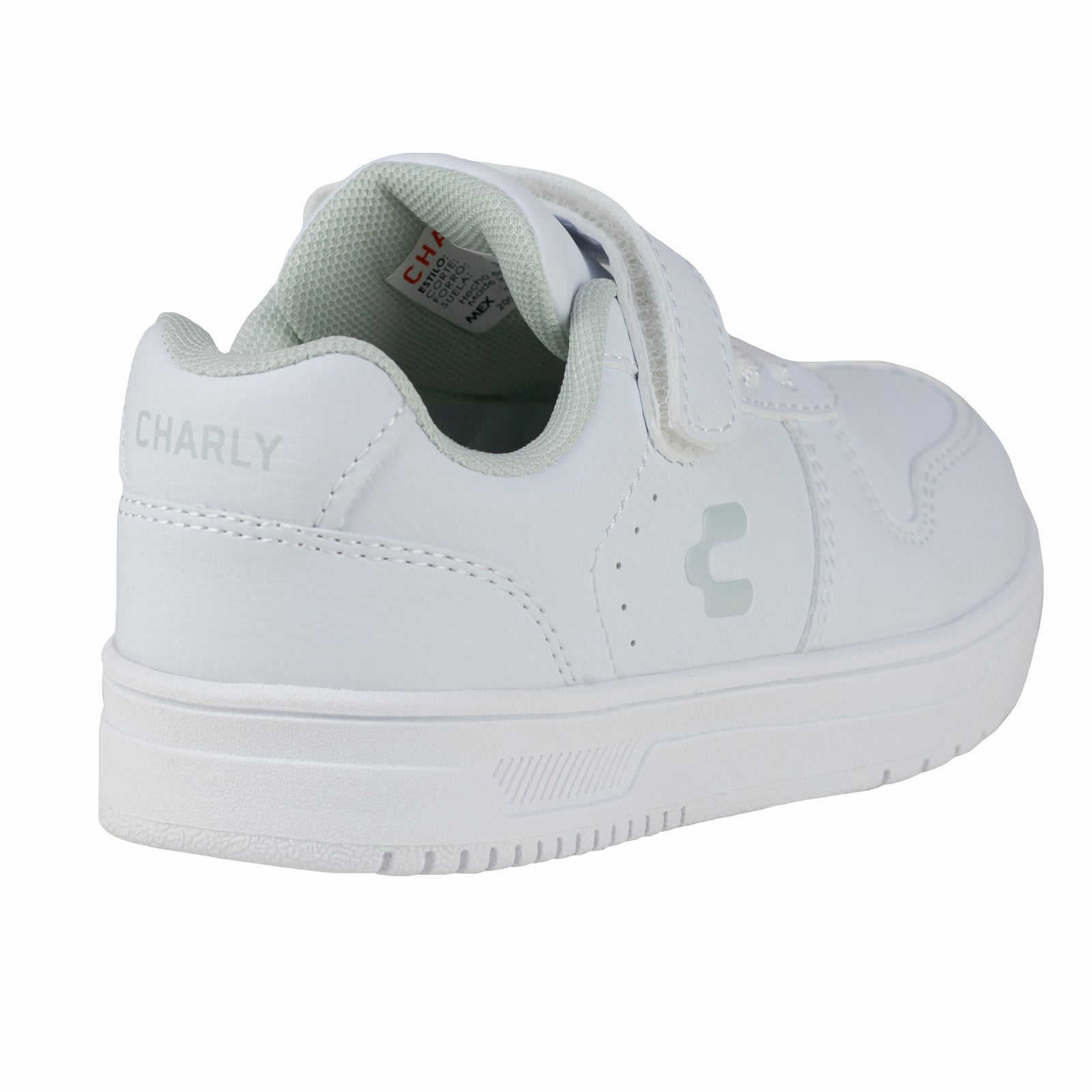 Tenis Escolar Choclo Para Niño Charly 1098661 Blanco